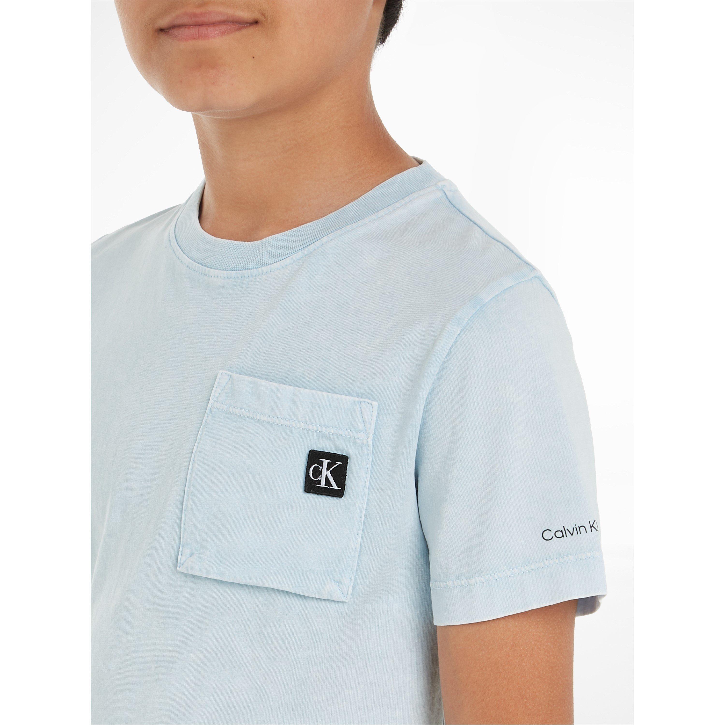 Andenken Blau - Calvin Klein Jeans - Kids' Vintage Wash Pocket Regular Fit T-Shirt - 3