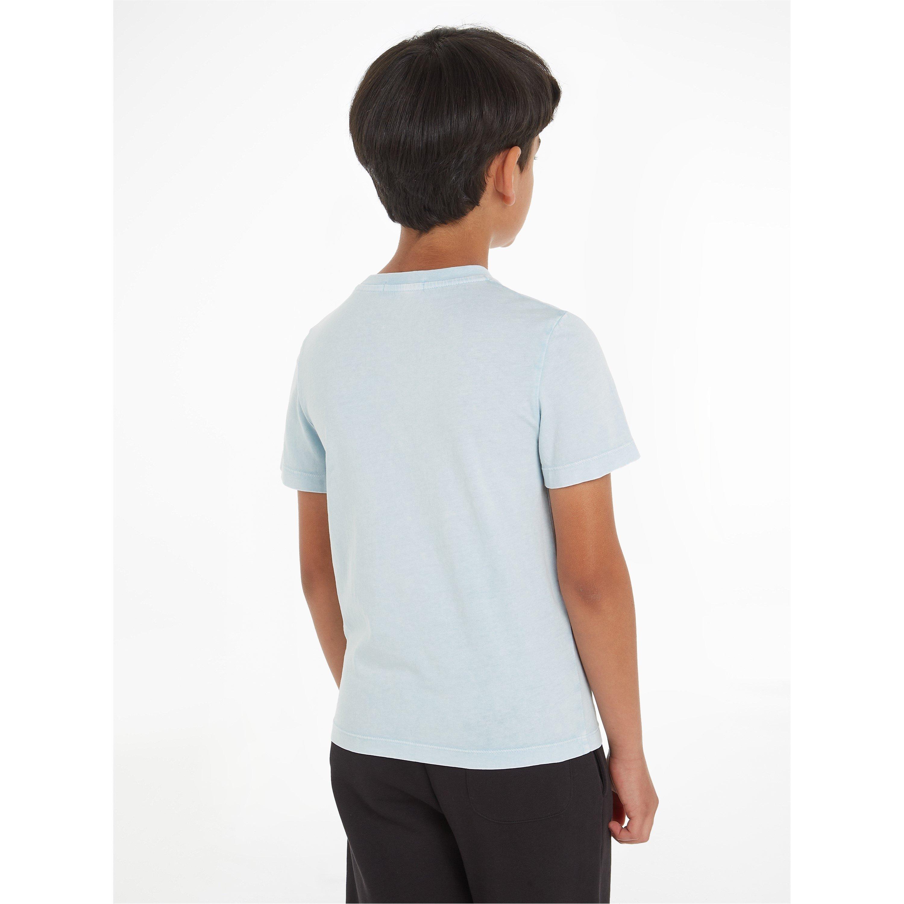 Andenken Blau - Calvin Klein Jeans - Kids' Vintage Wash Pocket Regular Fit T-Shirt - 4