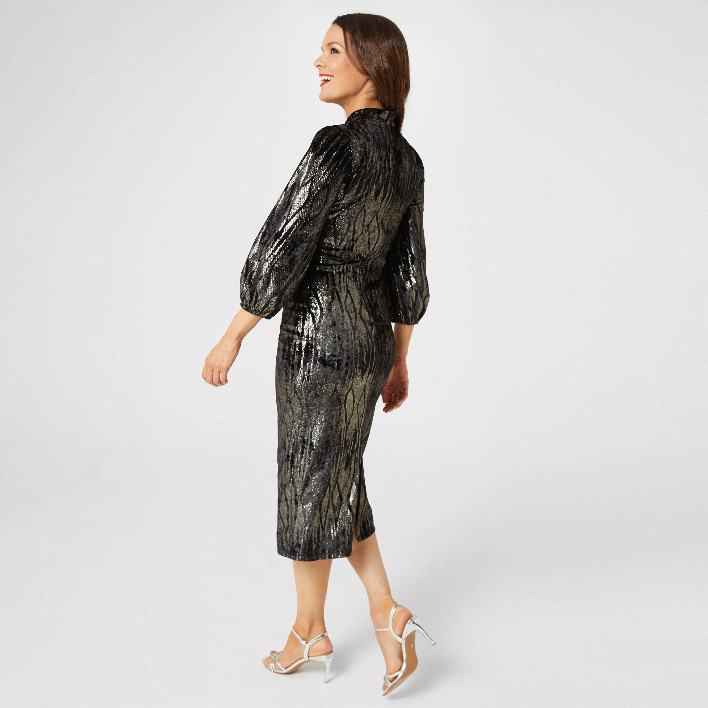 Sort - Biba - Biba x Tess Daly Velvet Foil Dress - 2