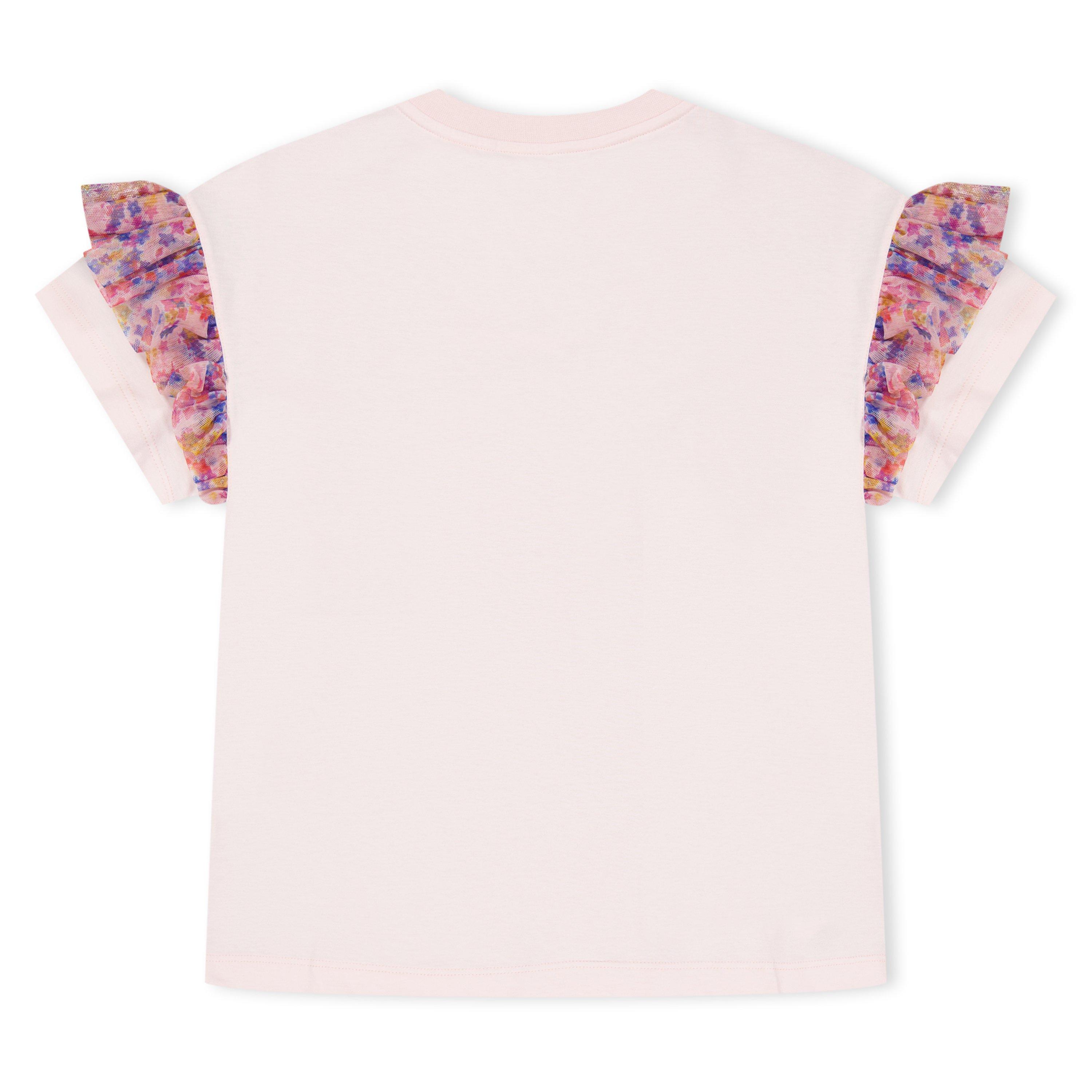 Light Pink - Philosophy di Lorenzo Serafini - Kids' Contrast Ruffle Regular Fit T-Shirt - 2