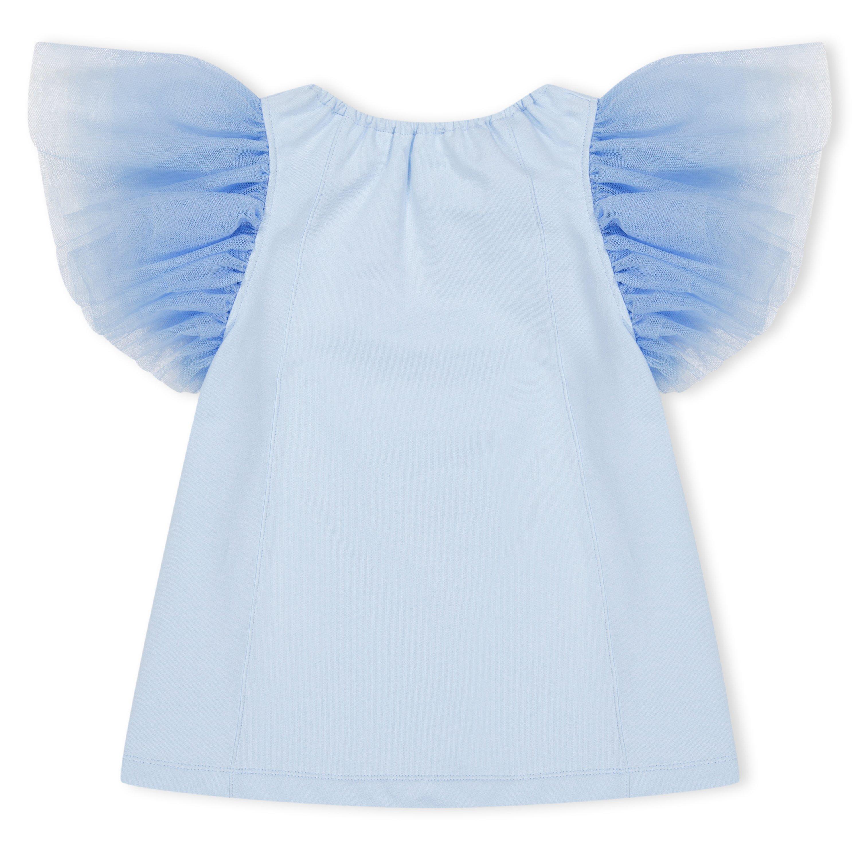 Light Blue - Philosophy di Lorenzo Serafini - Kids' Ruffled Cap Sleeve Regular Fit T-Shirt - 2