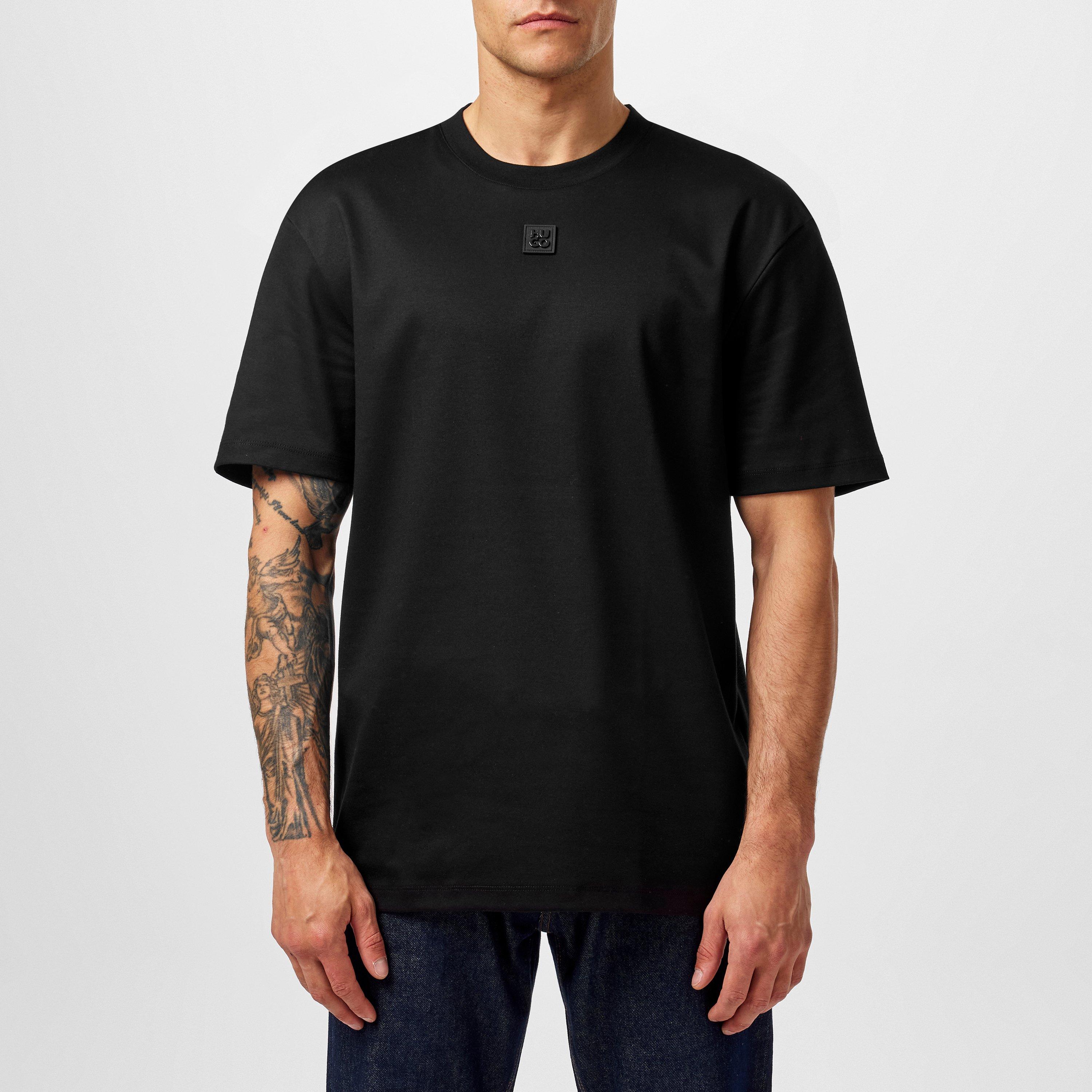 Black 001 - Hugo - Men's Regular Fit Dalile T-Shirt - 3