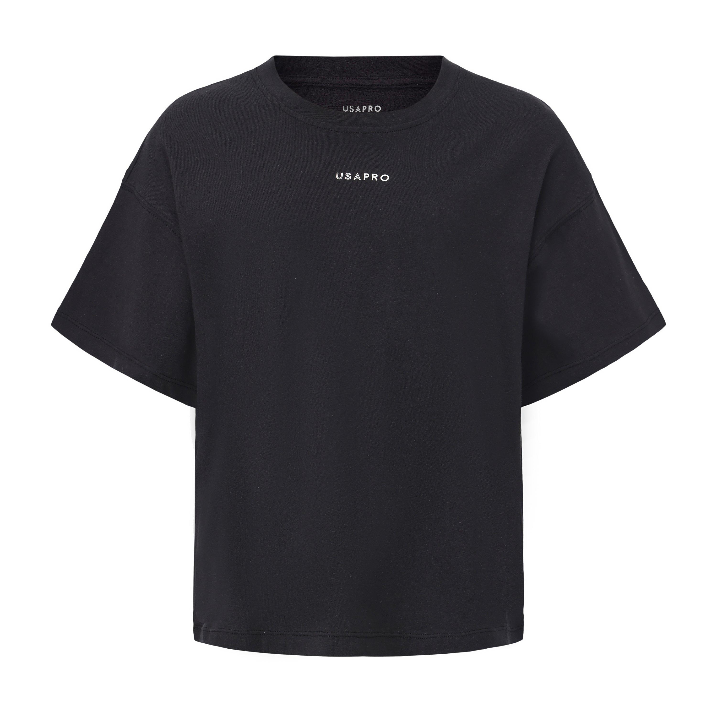 Usa Pro Girls Pro Boxy Tee Juniors - Black - 7-8 Yrs
