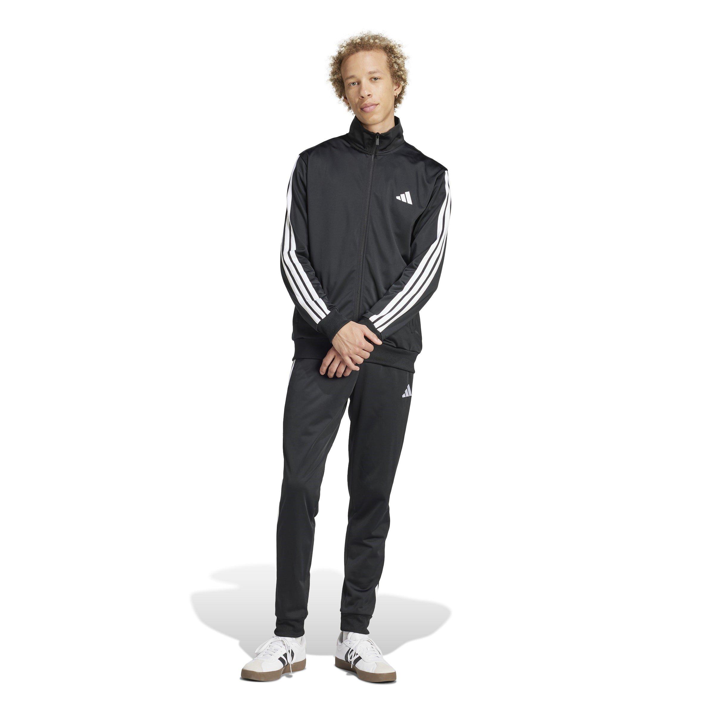 adidas Basic 3 - Stripes Tricot Tracksuit | FRASERS
