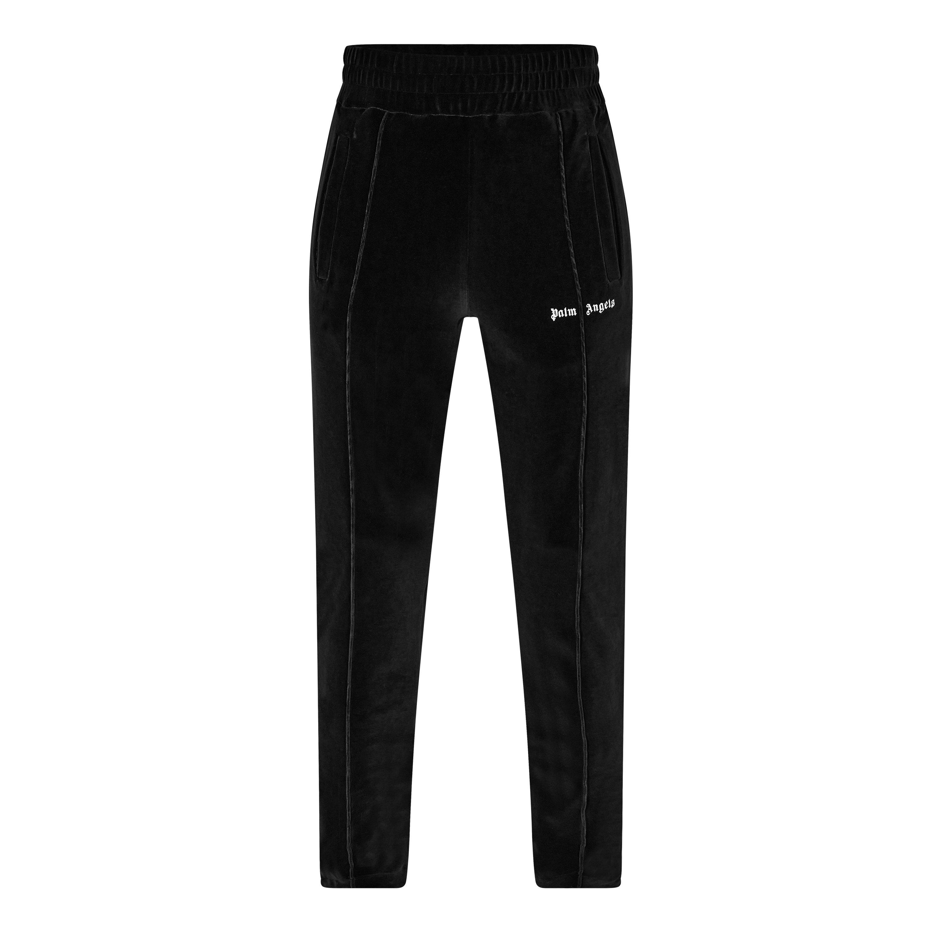 Blk/Wht - Palm Angels - Velvet Track Pant - 6
