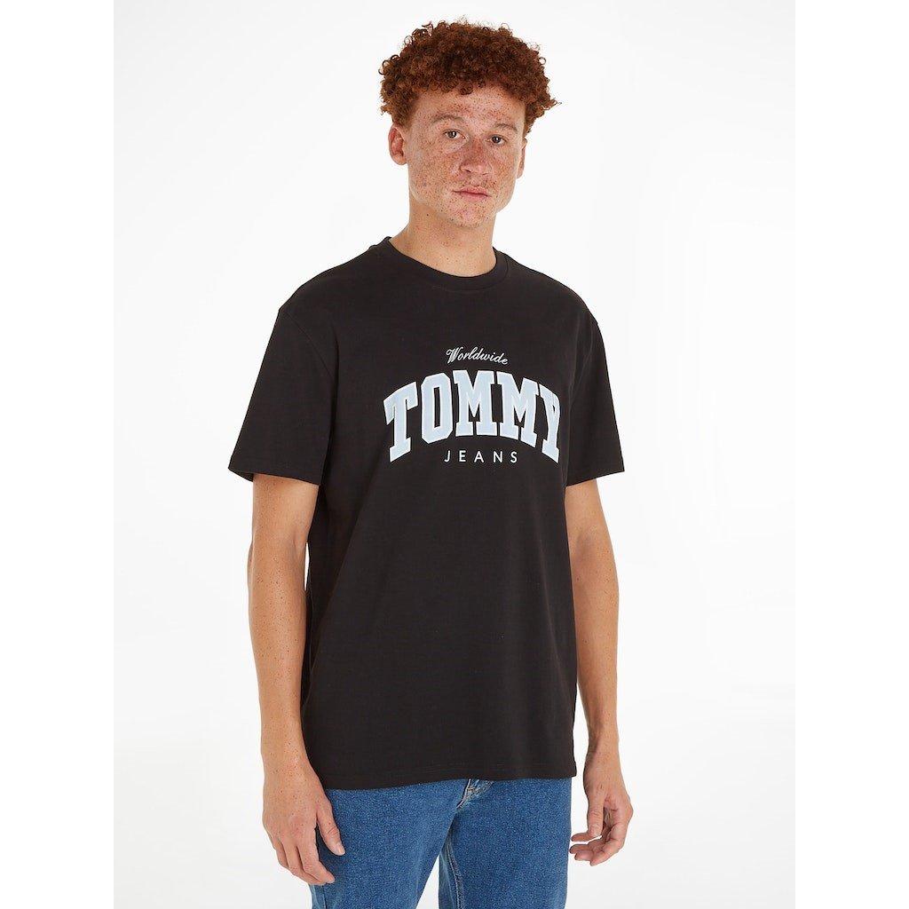 Black BDS - Tommy Jeans - Men's Varsity Regular Fit T-Shirt - 2