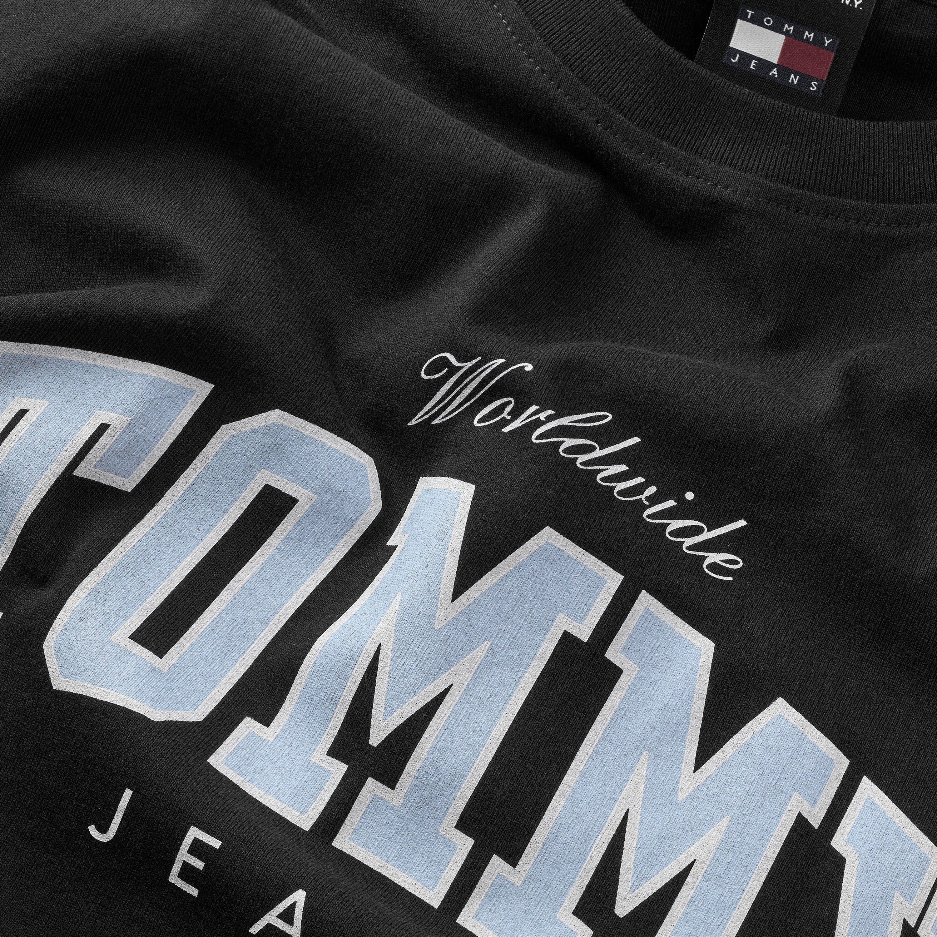 Black BDS - Tommy Jeans - Men's Varsity Regular Fit T-Shirt - 6