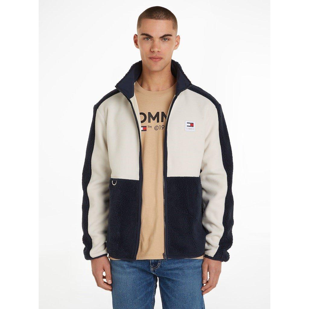 Marineblå C1G - Tommy Jeans - Men's Texture Mix Teddy Coat - 2