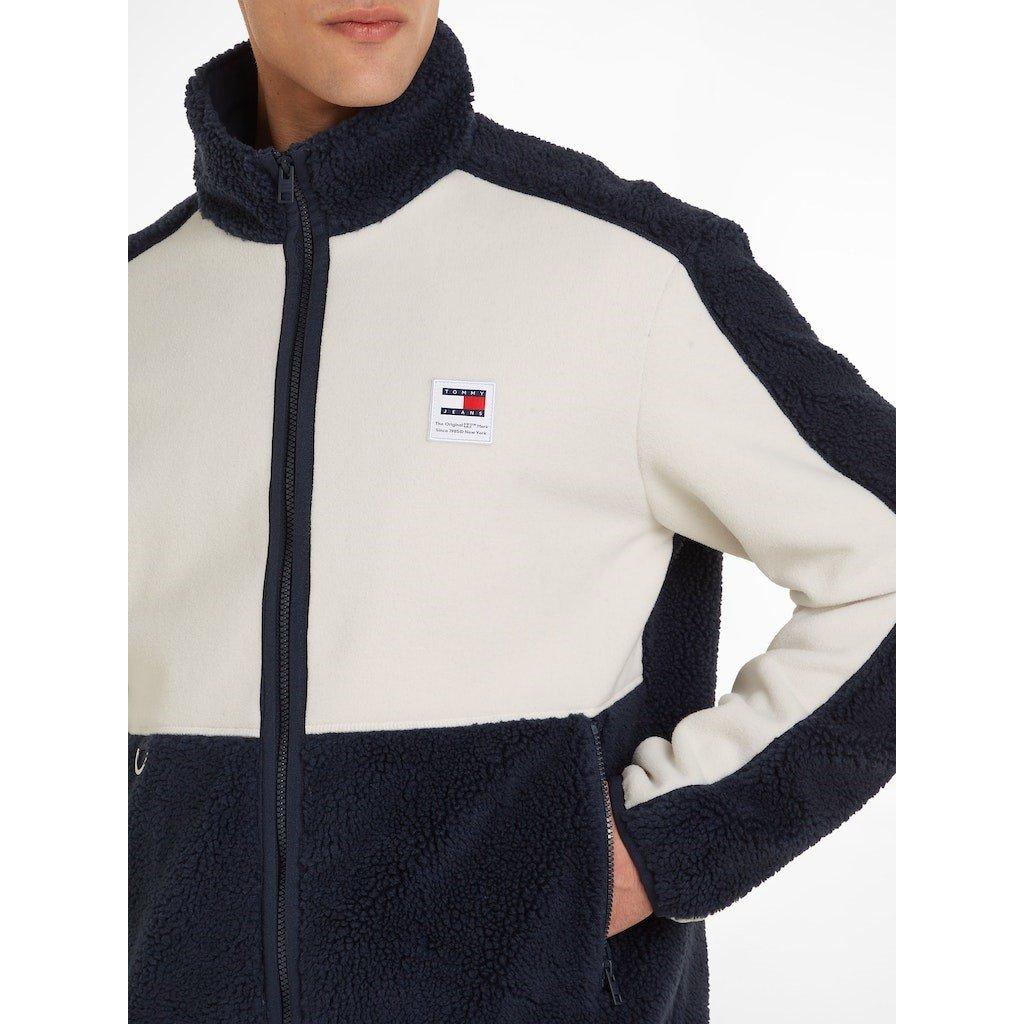 Marineblå C1G - Tommy Jeans - Men's Texture Mix Teddy Coat - 3