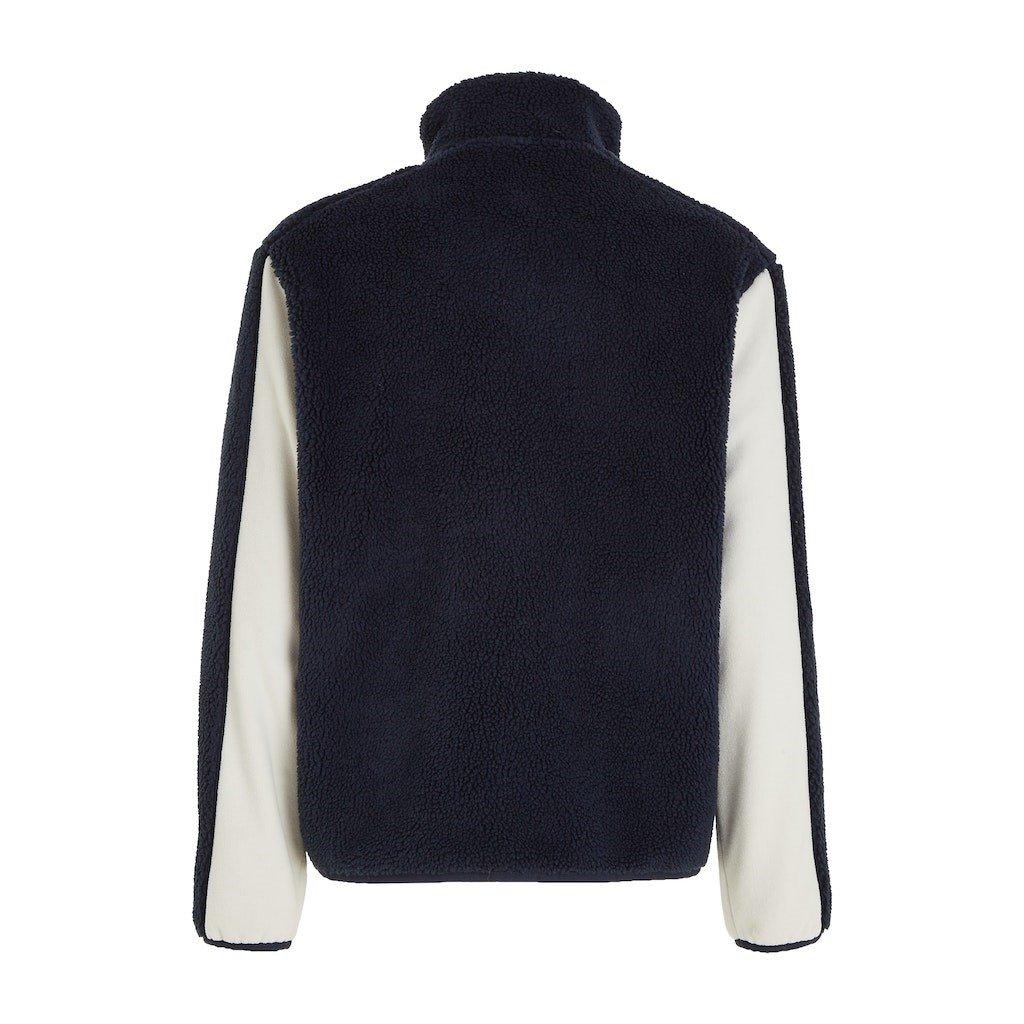 Marineblå C1G - Tommy Jeans - Men's Texture Mix Teddy Coat - 5