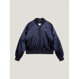 Tommy Hilfiger Junior Essential Oversized High Shine Bomber Jacket