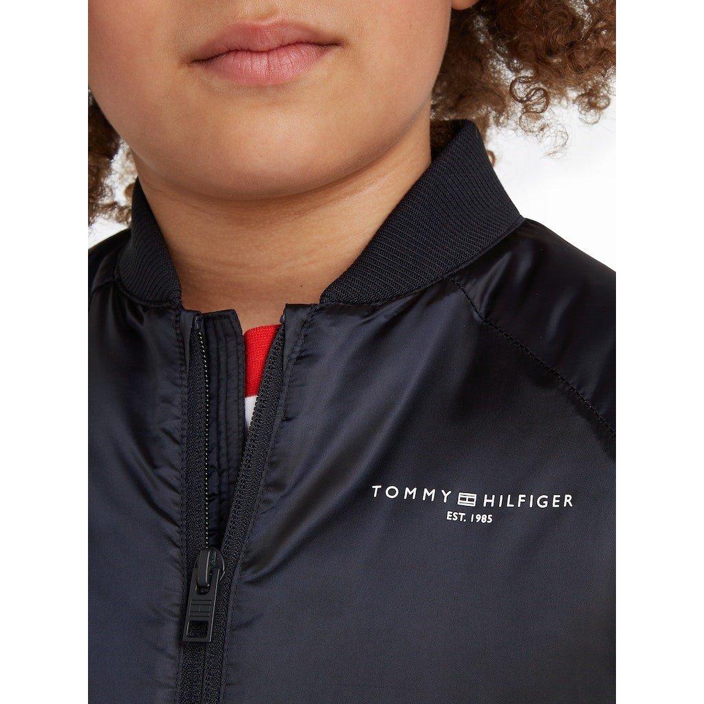 Desert Sky - Tommy Hilfiger - Junior Essential Oversized High Shine Bomber Jacket - 3