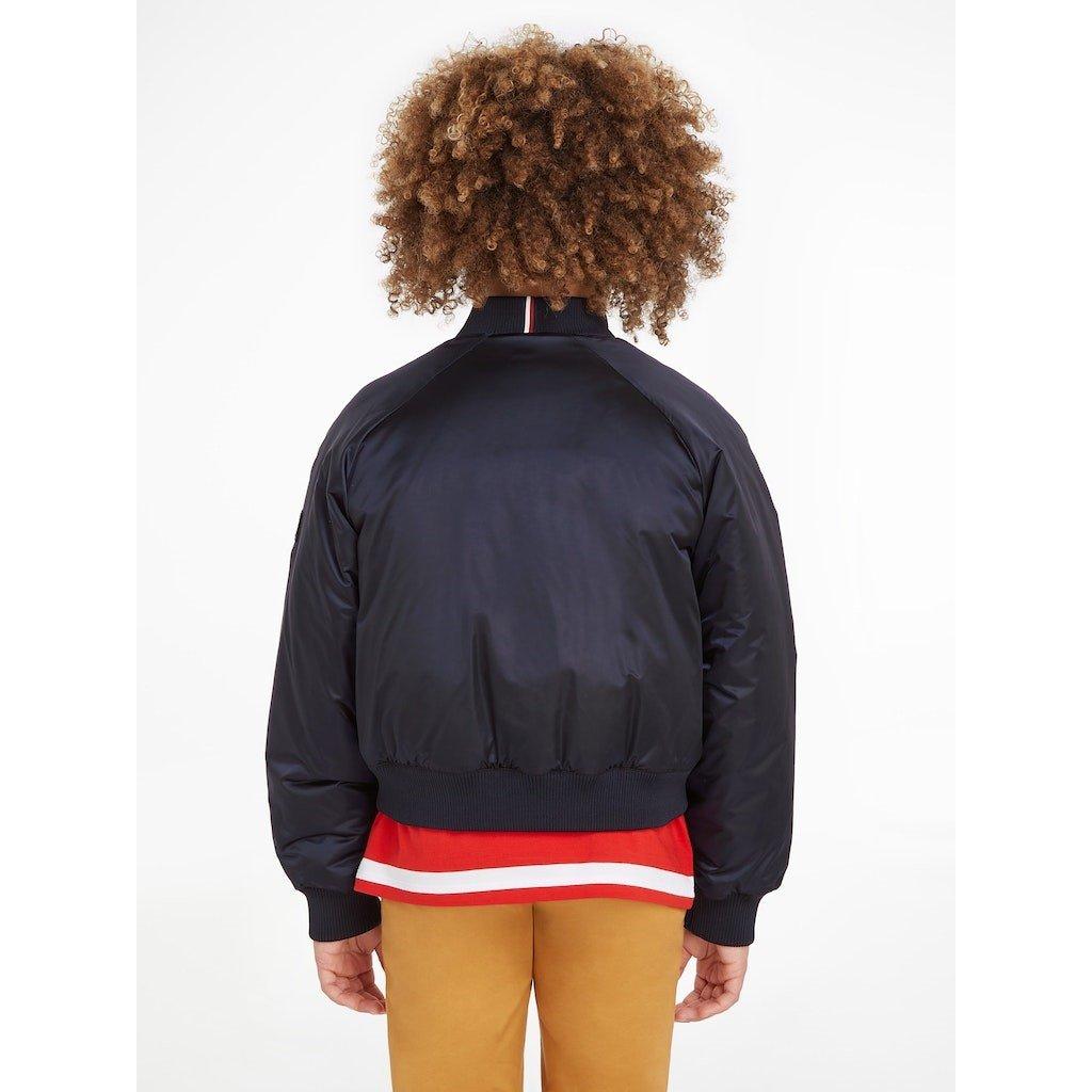 Desert Sky - Tommy Hilfiger - Junior Essential Oversized High Shine Bomber Jacket - 4