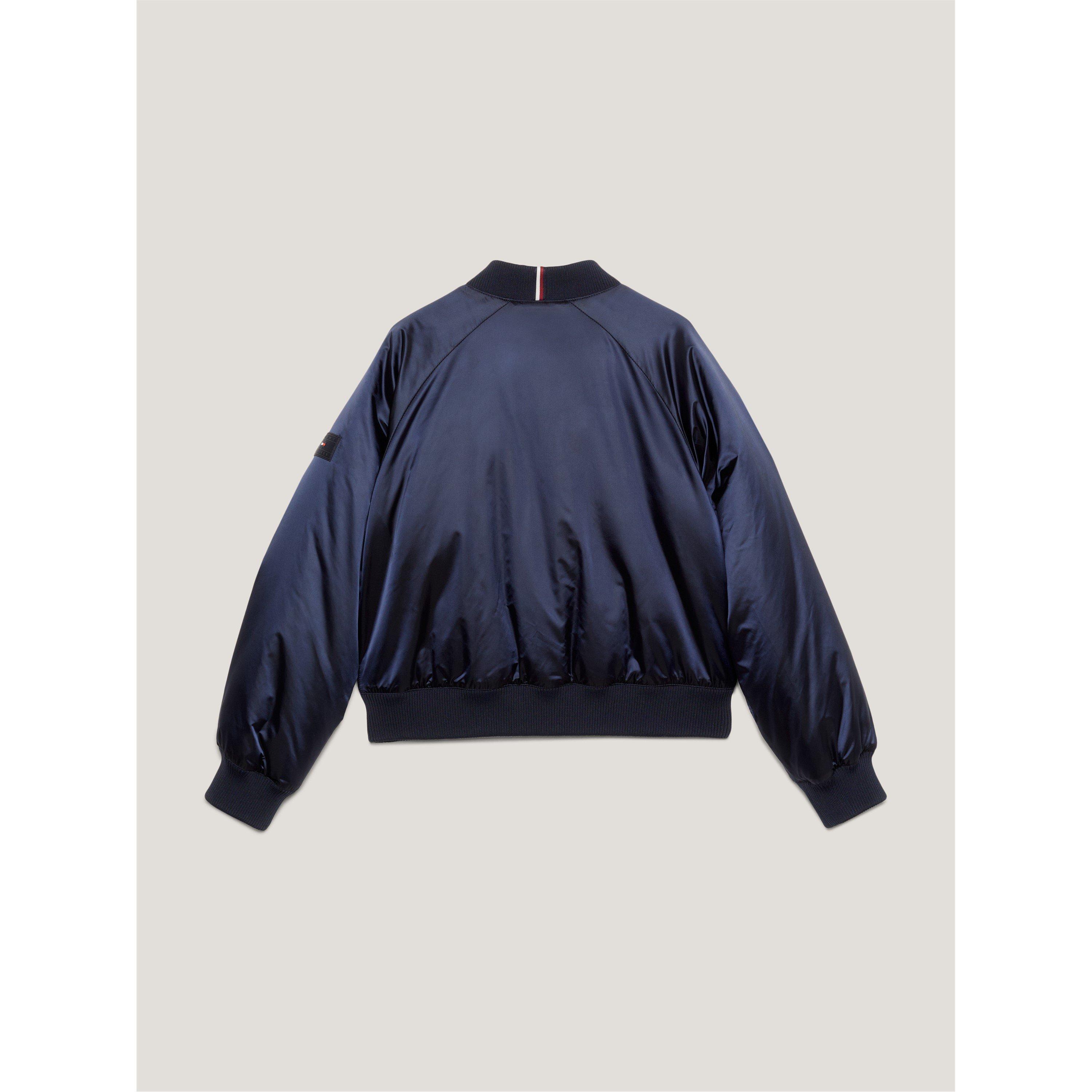Desert Sky - Tommy Hilfiger - Junior Essential Oversized High Shine Bomber Jacket - 5