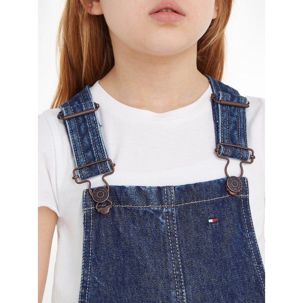 Mørk vask - Tommy Hilfiger - Kids' Denim Dungaree Pinafore Dress - 3