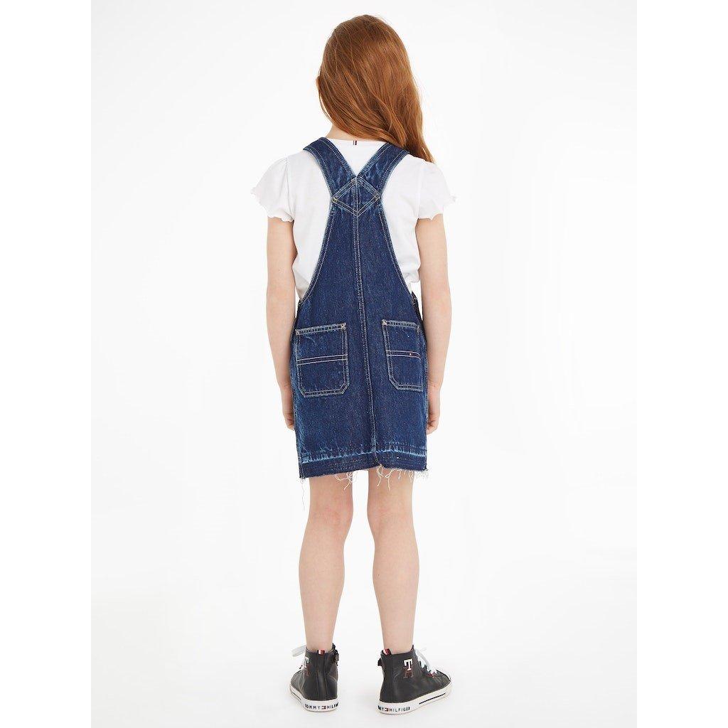 Mørk vask - Tommy Hilfiger - Kids' Denim Dungaree Pinafore Dress - 4