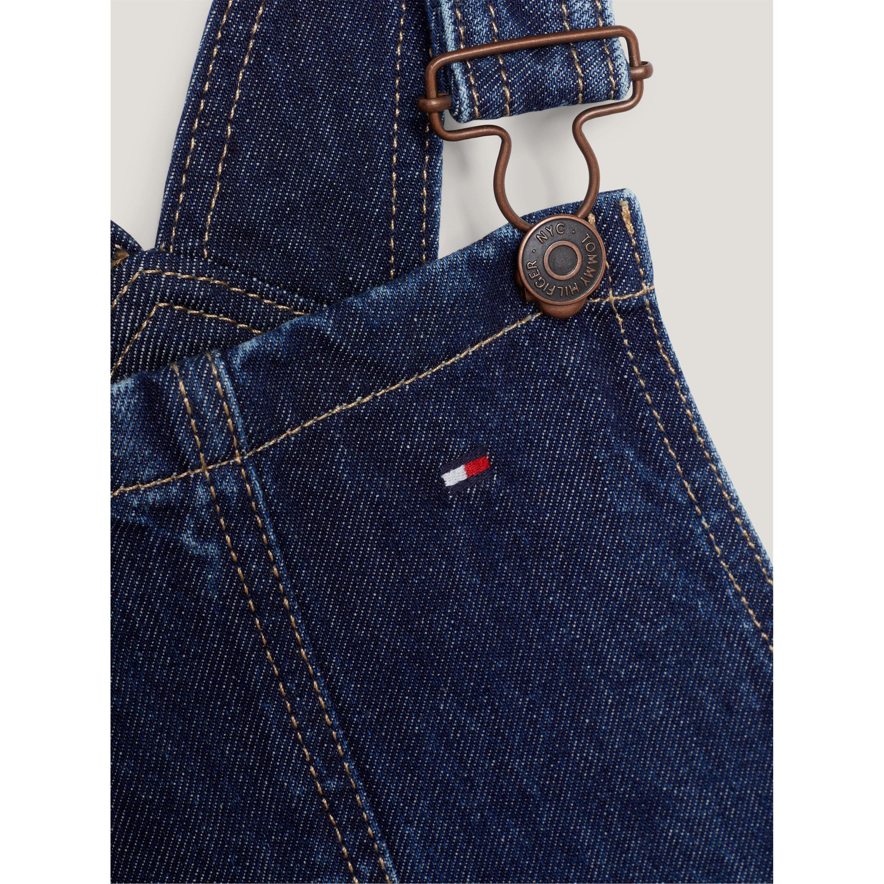 Mørk vask - Tommy Hilfiger - Kids' Denim Dungaree Pinafore Dress - 6