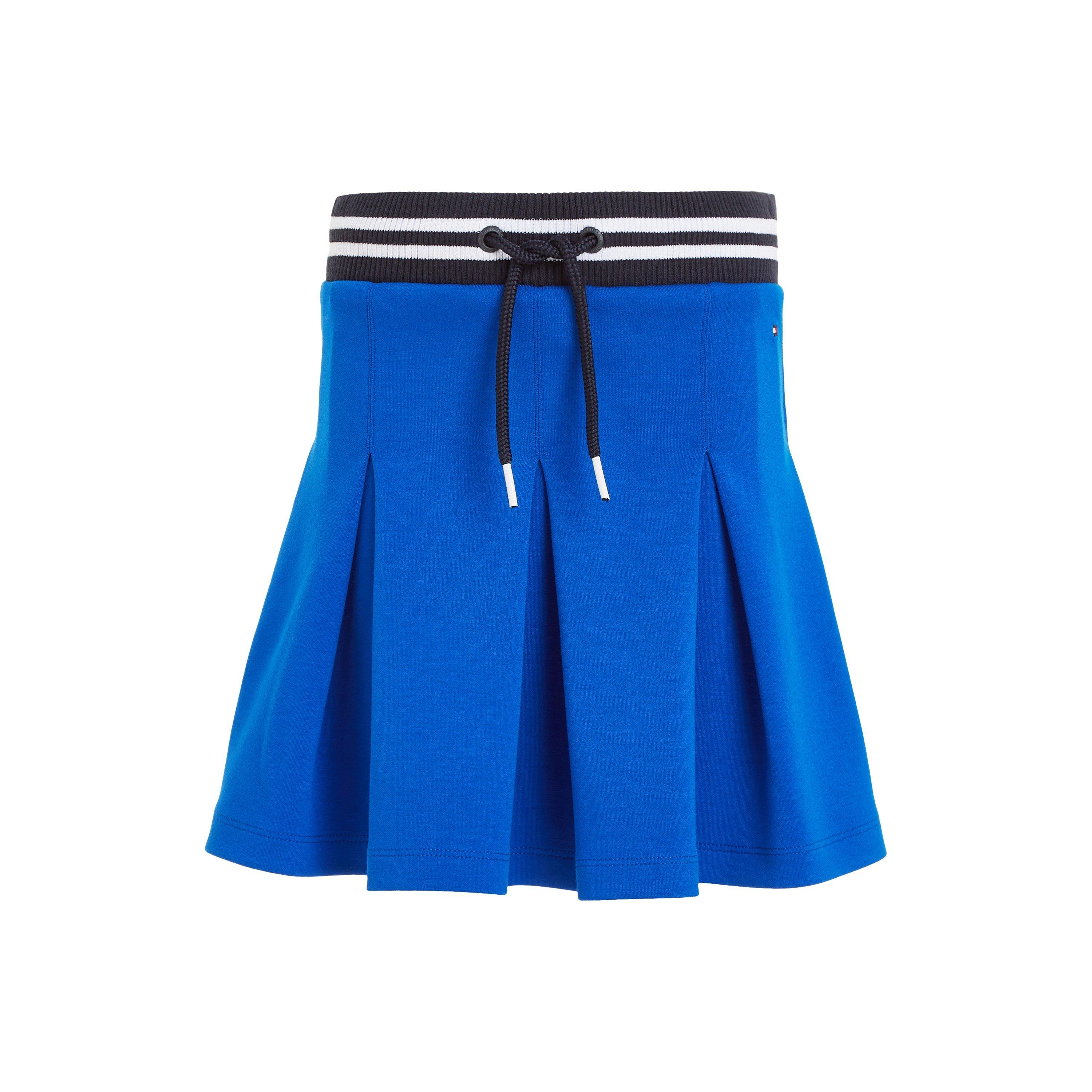 Tommy Hilfiger Girls Knitted Monotype Pleated Mini Skirt Juniors - Ultra Blue - 10Y