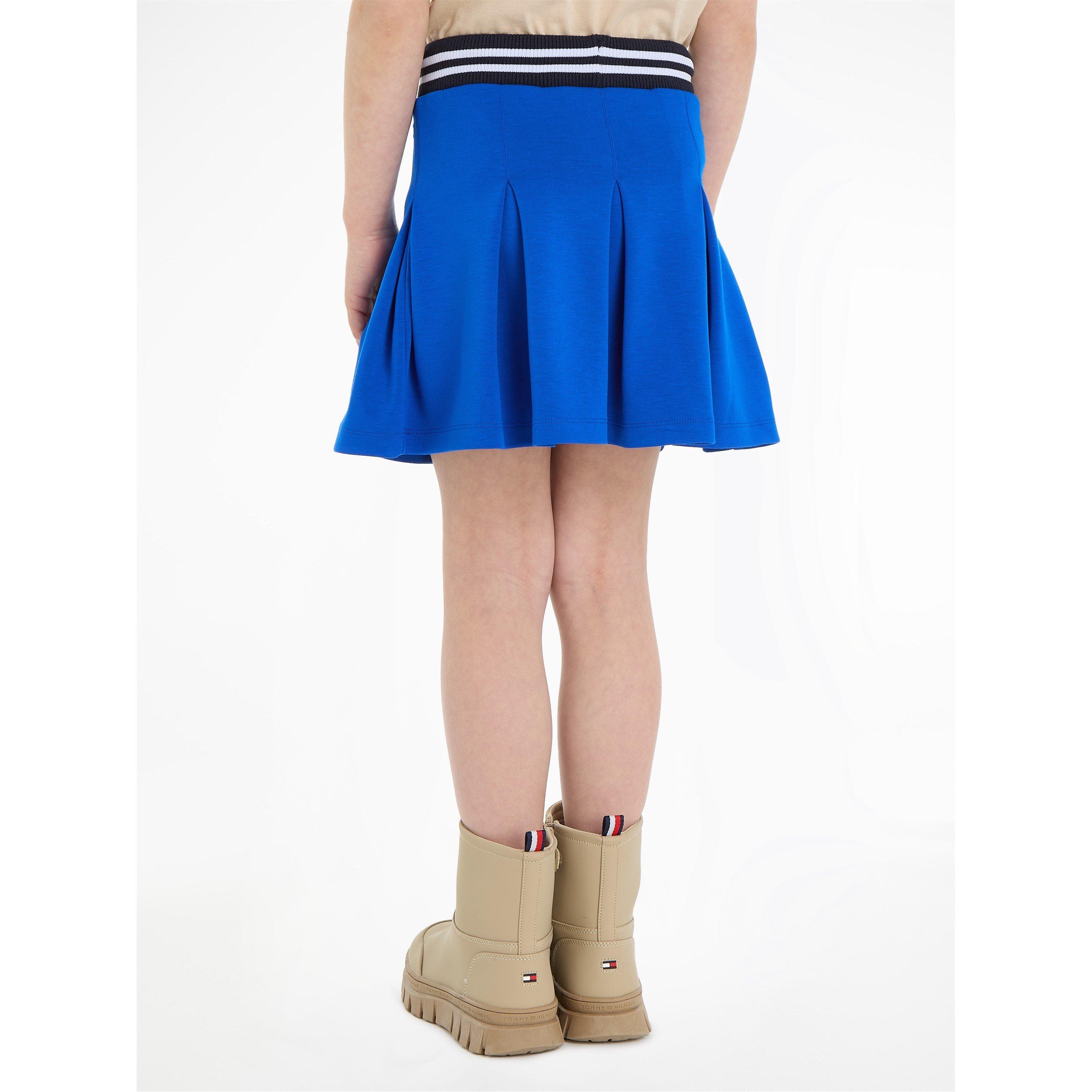 Ultra Blue - Tommy Hilfiger - Knitted Monotype Pleated Mini Skirt Juniors - 4