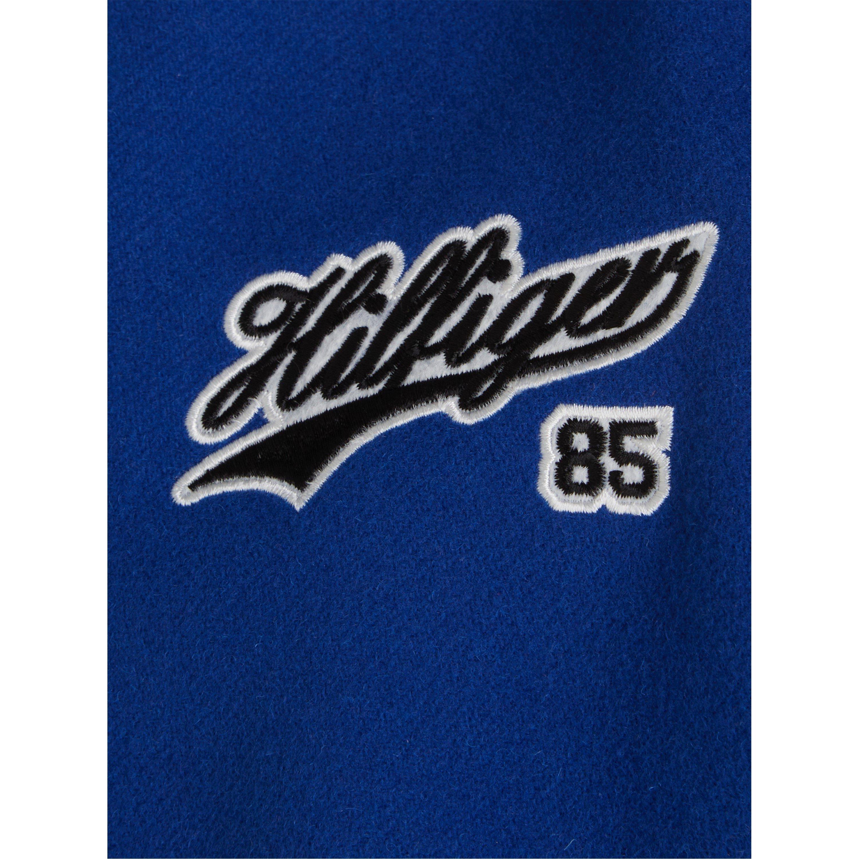 Ultra Blå - Tommy Hilfiger - Varsity Zip-Off Sleeves Script Back Logo Bomber Jacket Juniors - 4