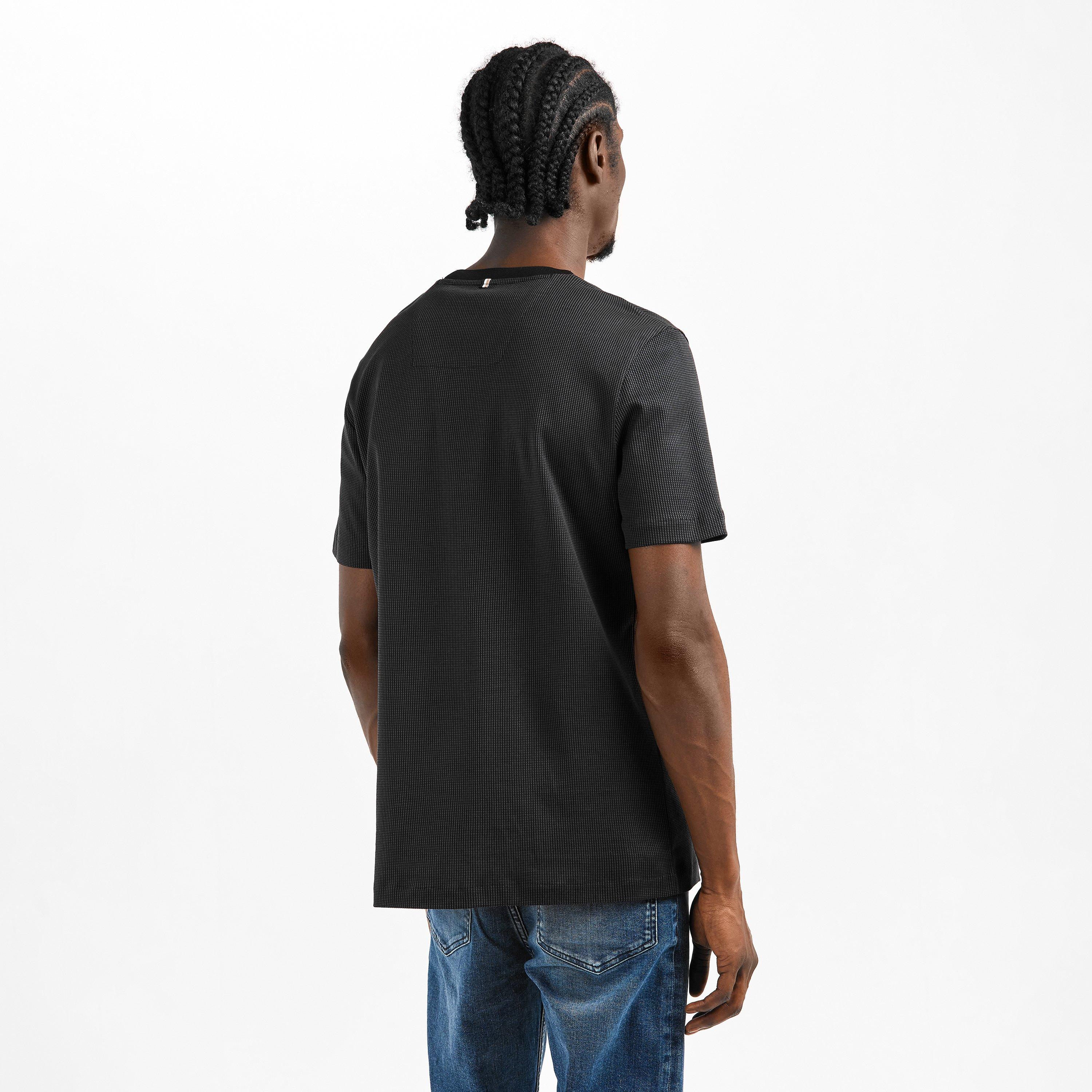 Black - Boss - Men's Tiburt Cotton T-Shirt - 4