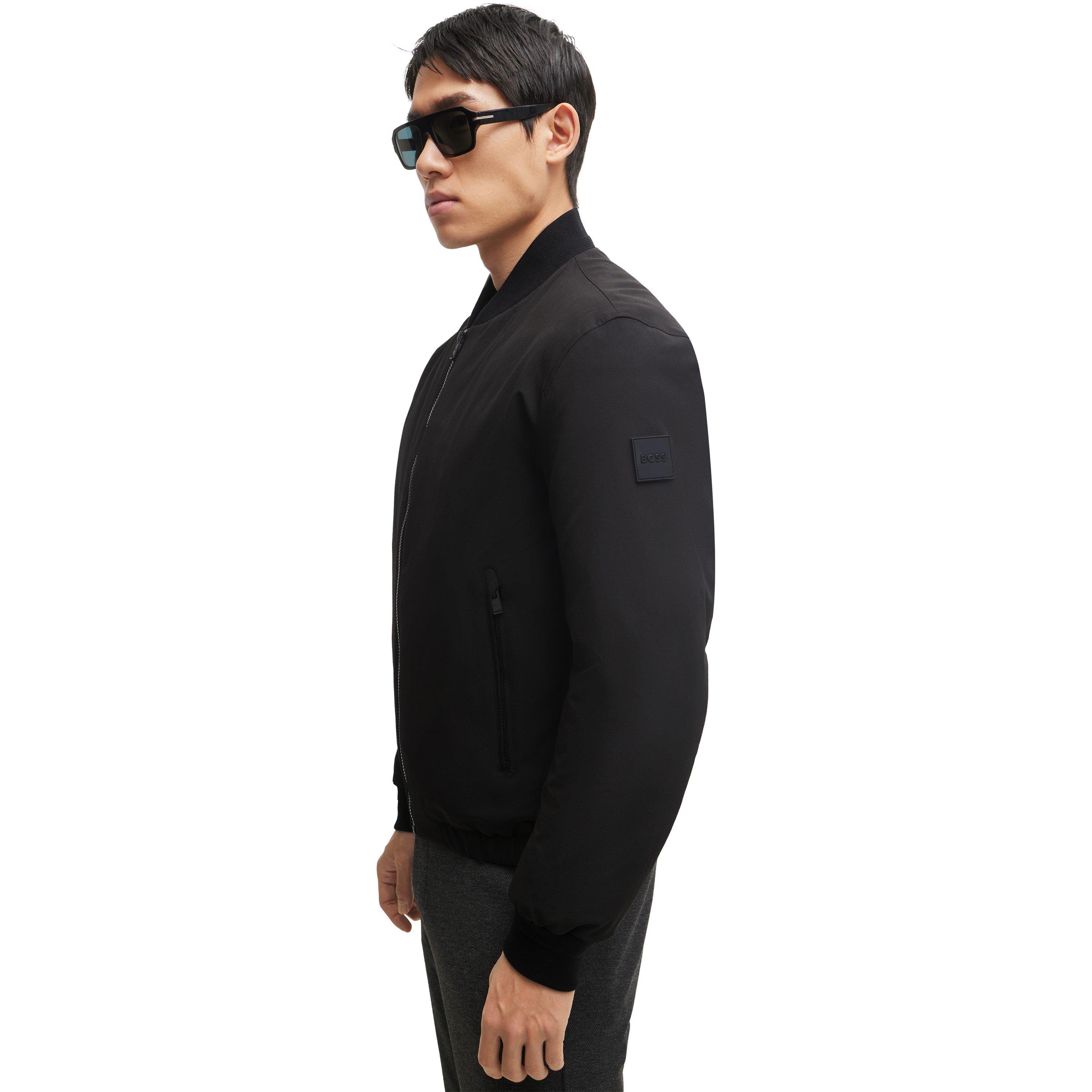 Black 001 - Boss - Men's P-Carbry Jacket Made with Organic Cotton - 4