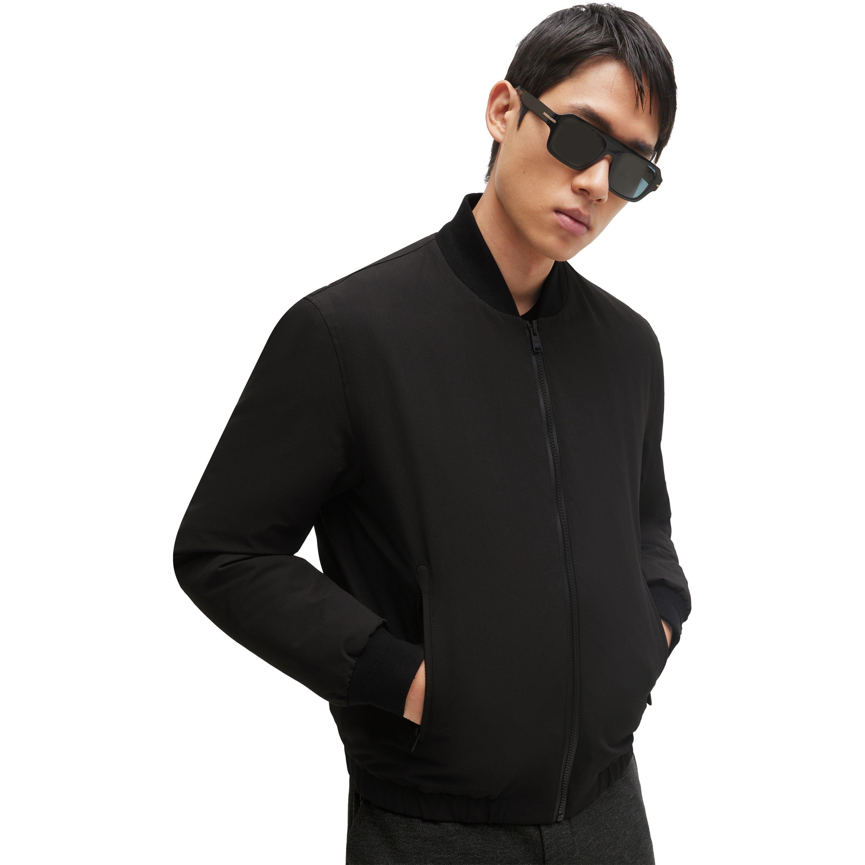 Black 001 - Boss - Men's P-Carbry Jacket Made with Organic Cotton - 5