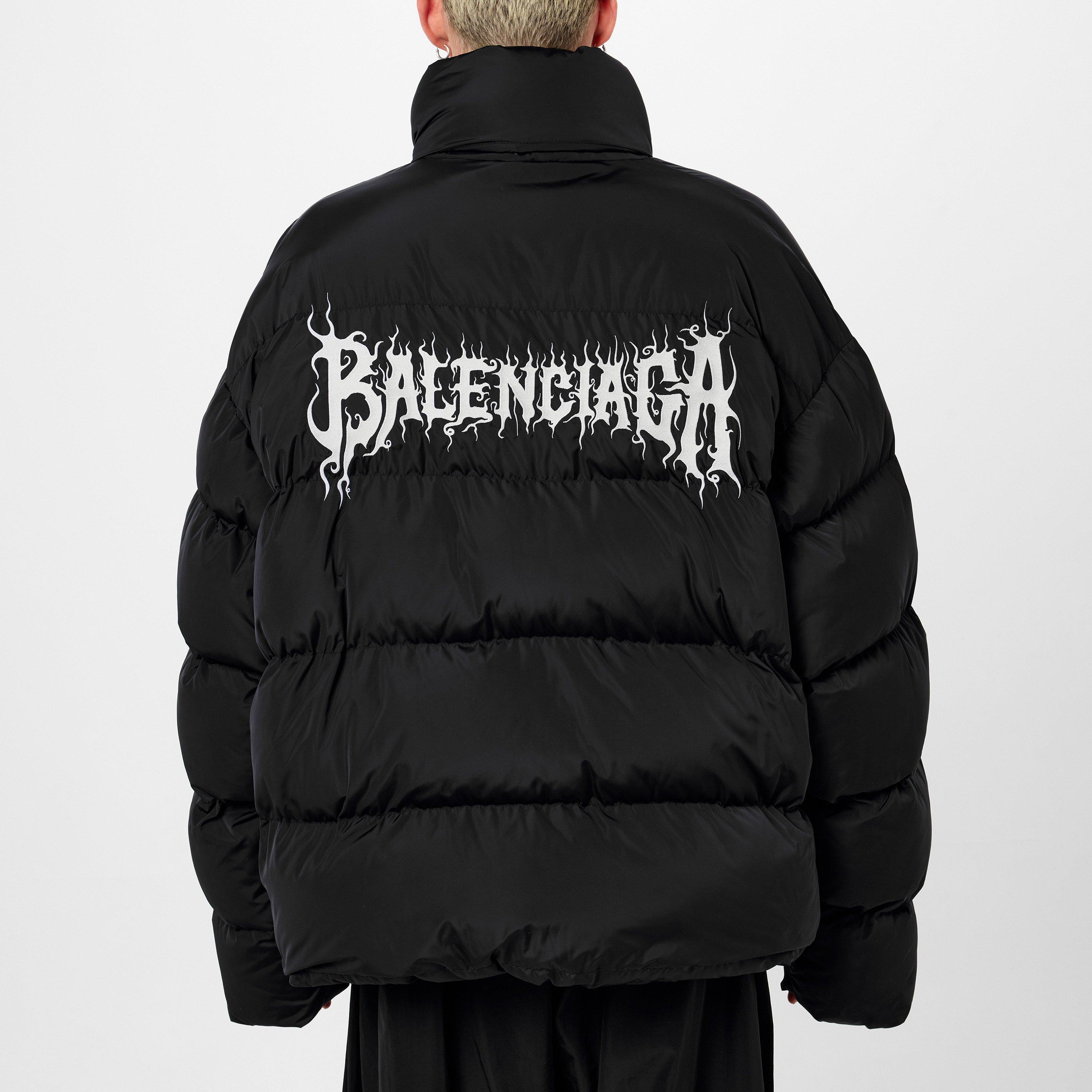 Black - Balenciaga - Logo Puffer Jacket - 4