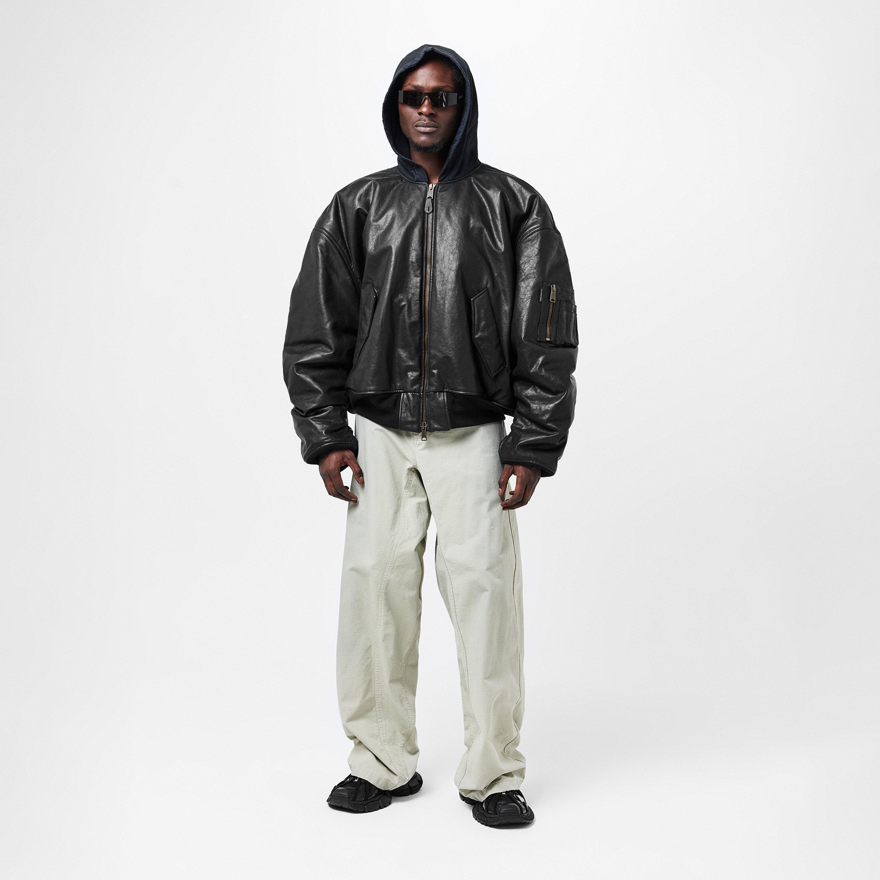 Black - Balenciaga - Diy Metal Outline Hooded Bomber - 6