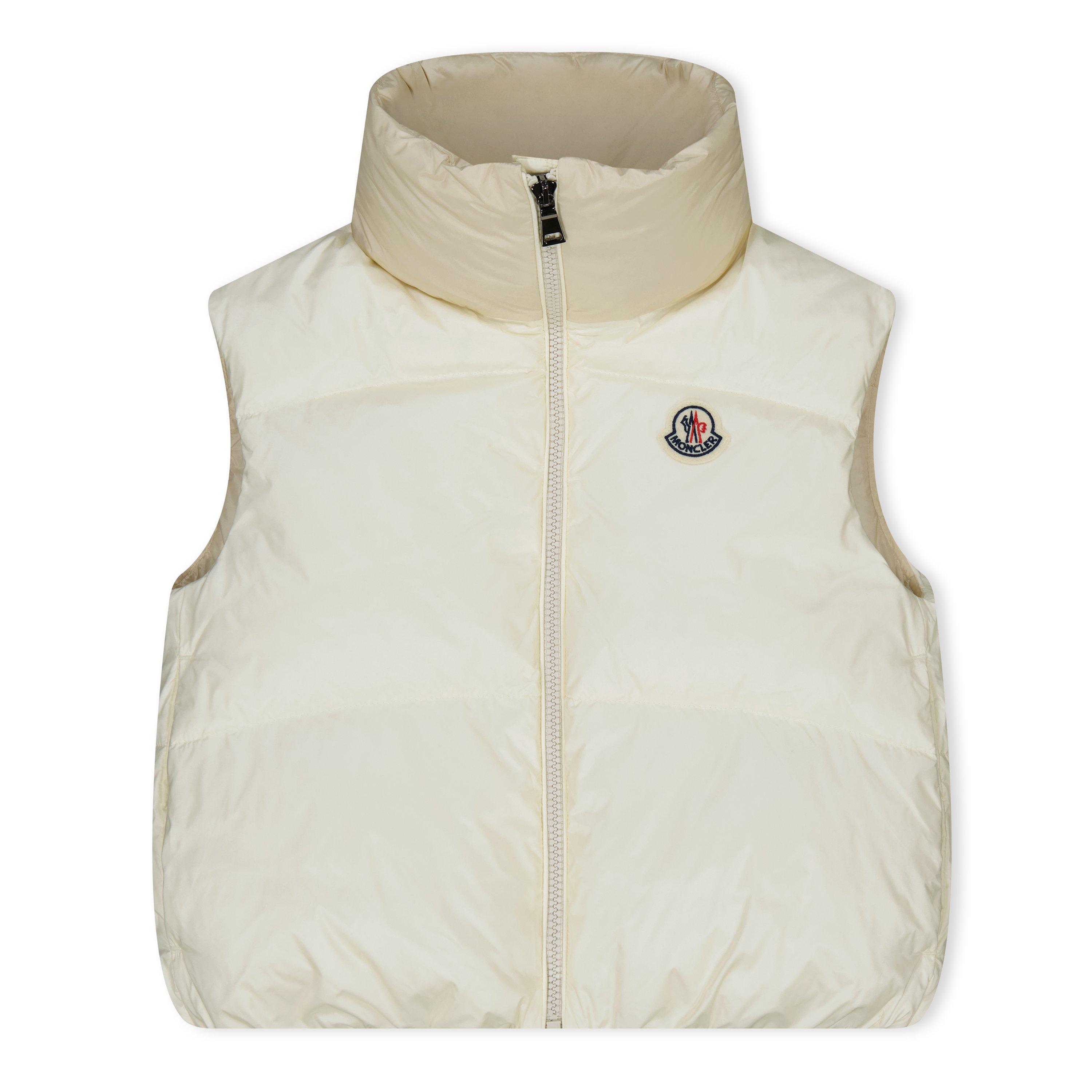 Cream 038 - Moncler - Kids' Blavet Ivory Down Stand Collar Gilet - 1