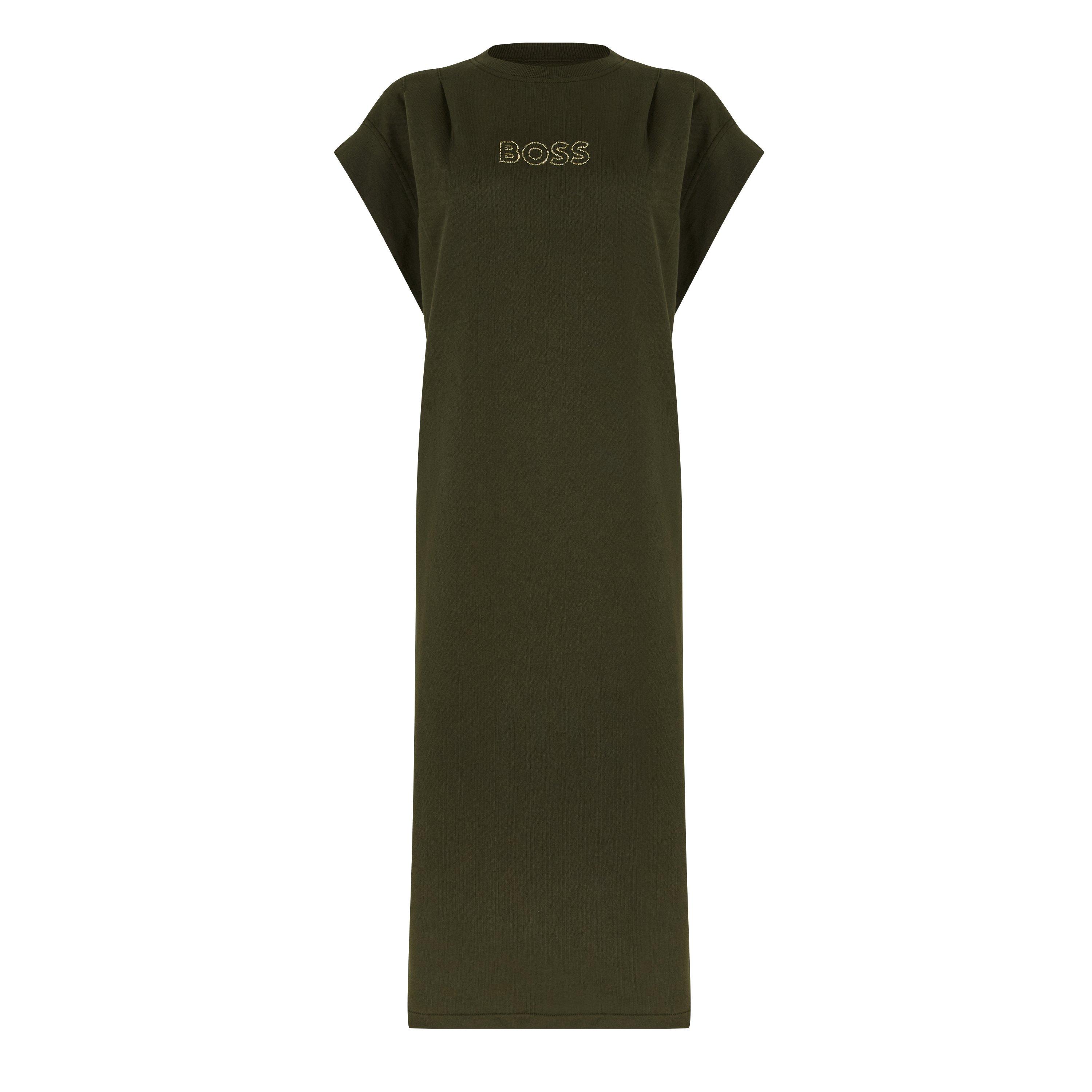 Dark Green 306 - Boss - Edress 2 Crystal-Embellished Logo Dress - 7