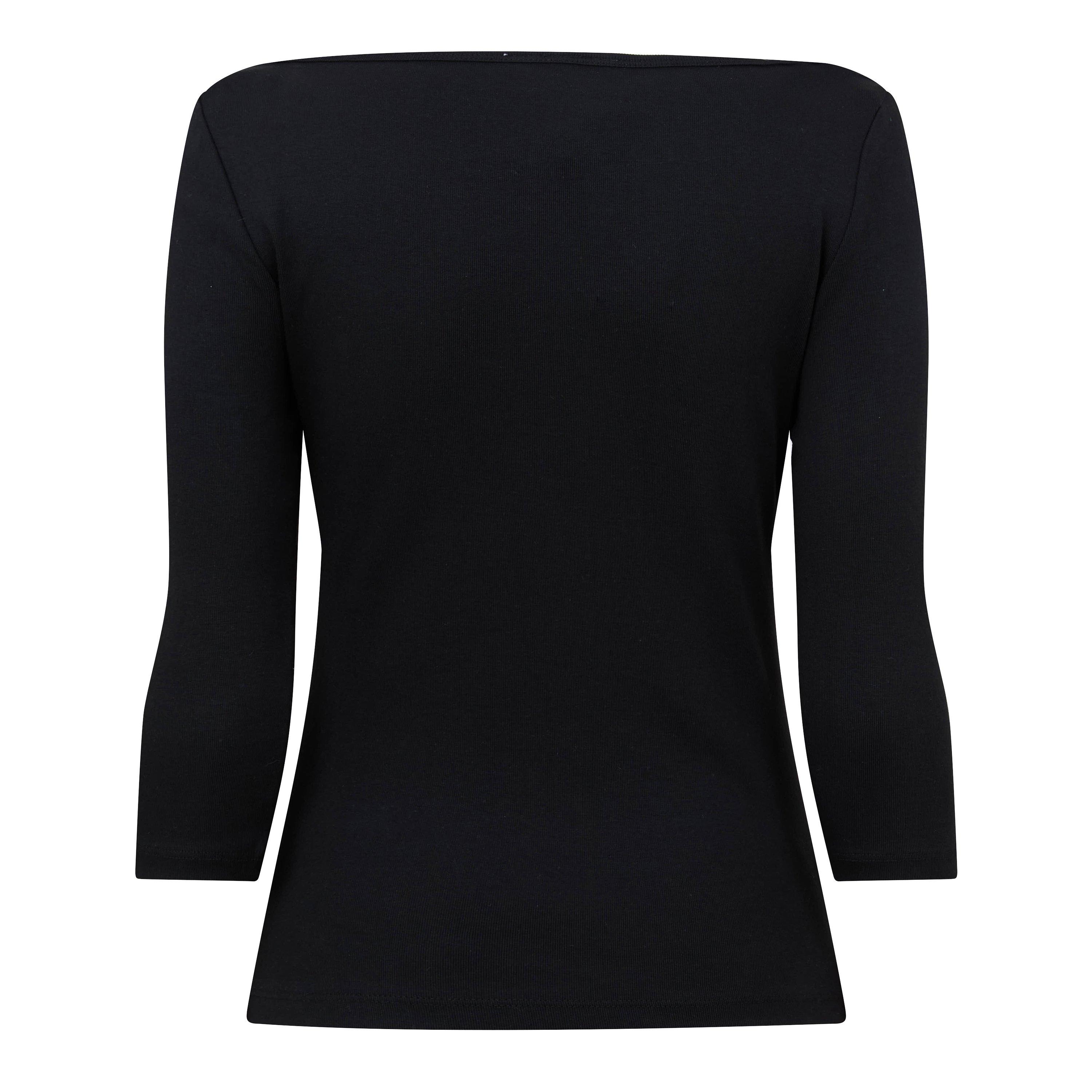 Black - Tommy Hilfiger - Women's Cody Slim Boat Neck Long-Sleeve T-Shirt - 2