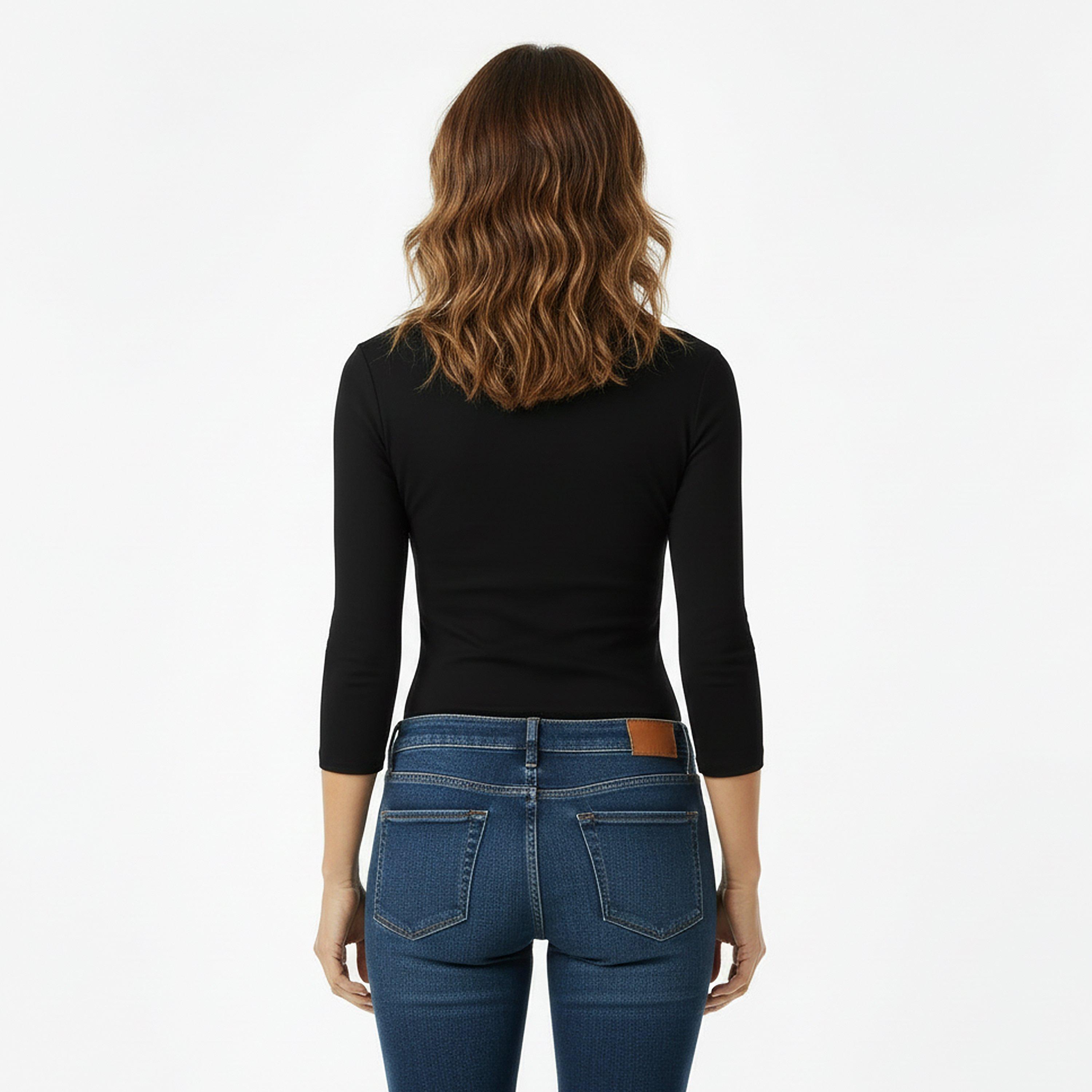 Black - Tommy Hilfiger - Women's Cody Slim Boat Neck Long-Sleeve T-Shirt - 4