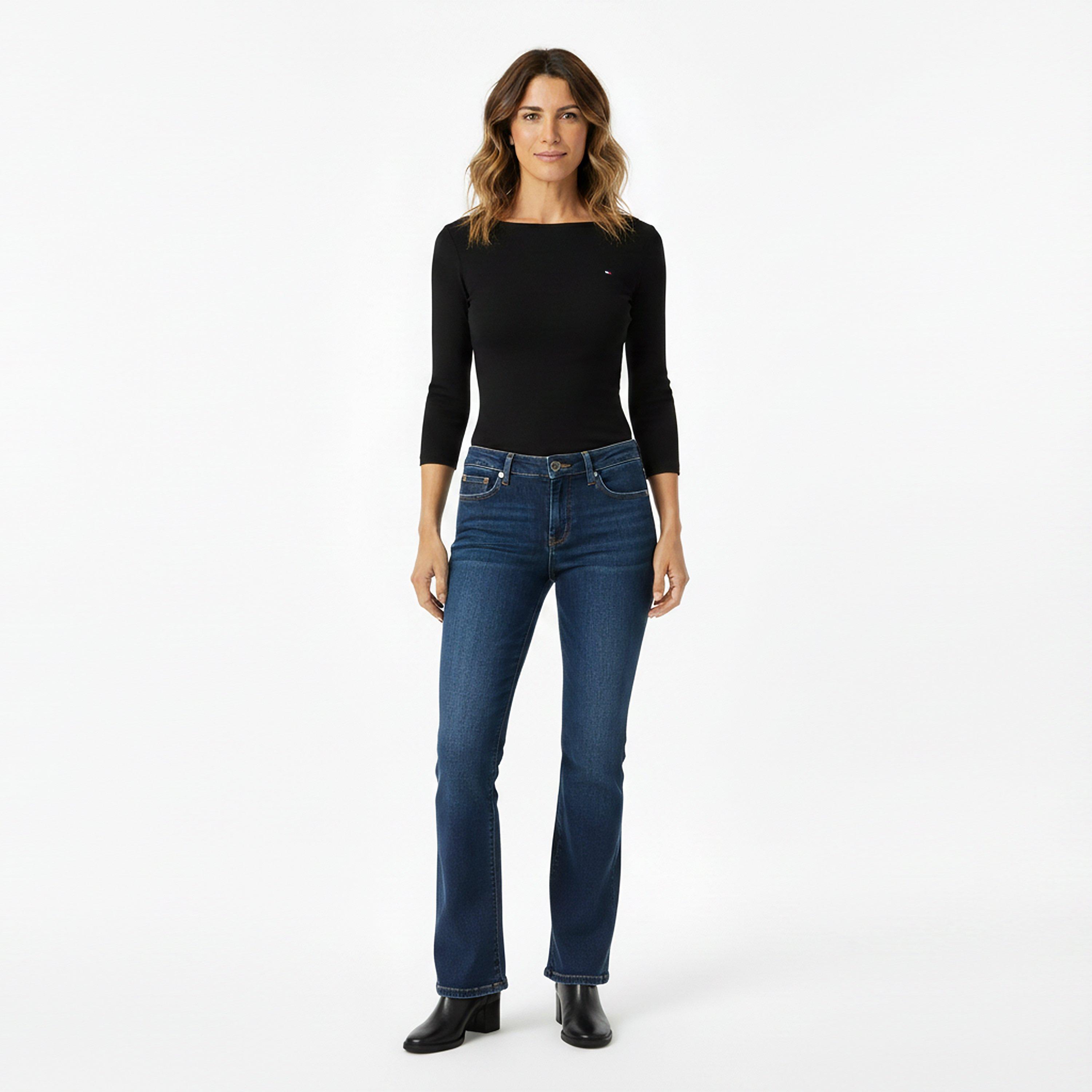 Black - Tommy Hilfiger - Women's Cody Slim Boat Neck Long-Sleeve T-Shirt - 6