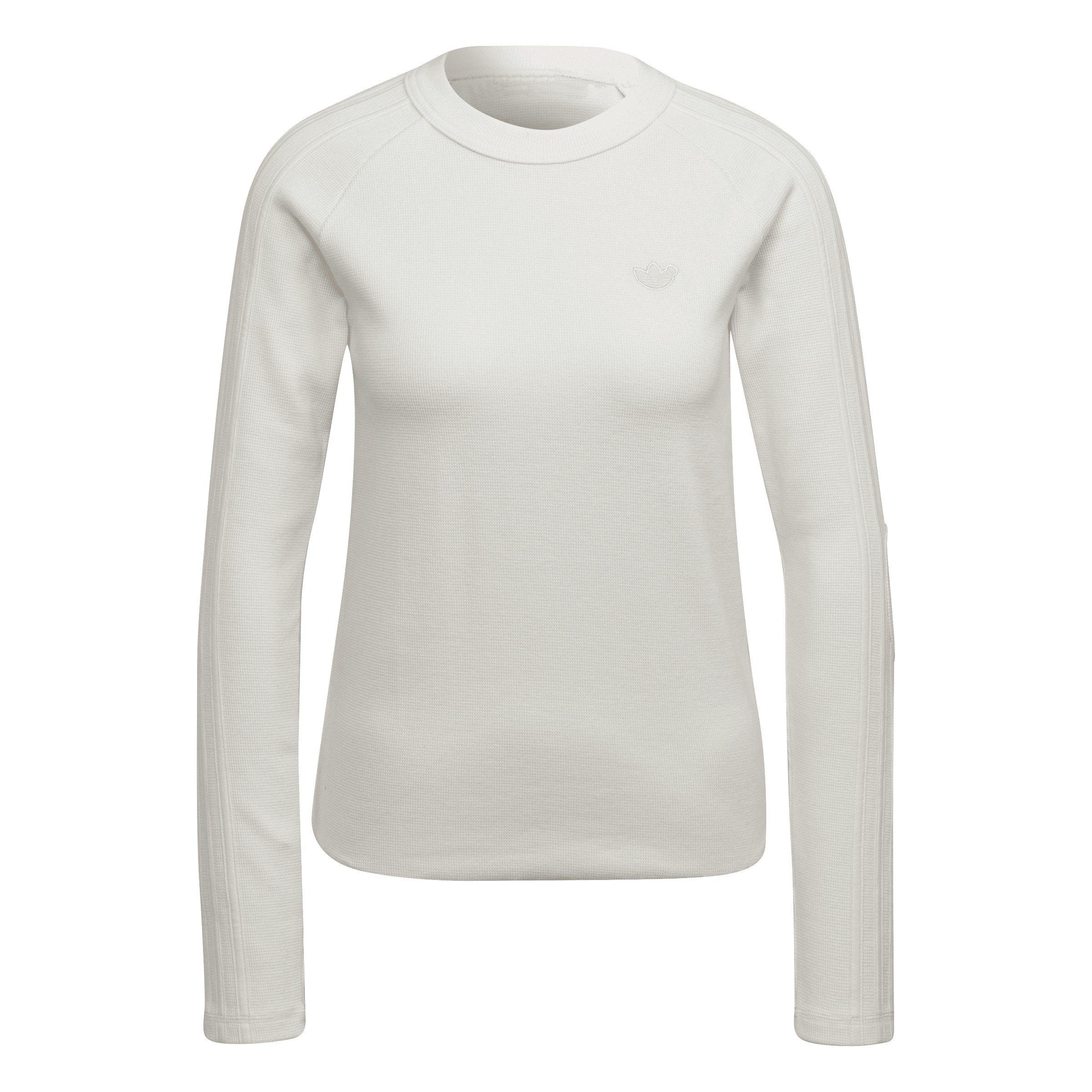 Chalk White - adidas Originals - Women's Waffle Long-Sleeve T-Shirt - 1