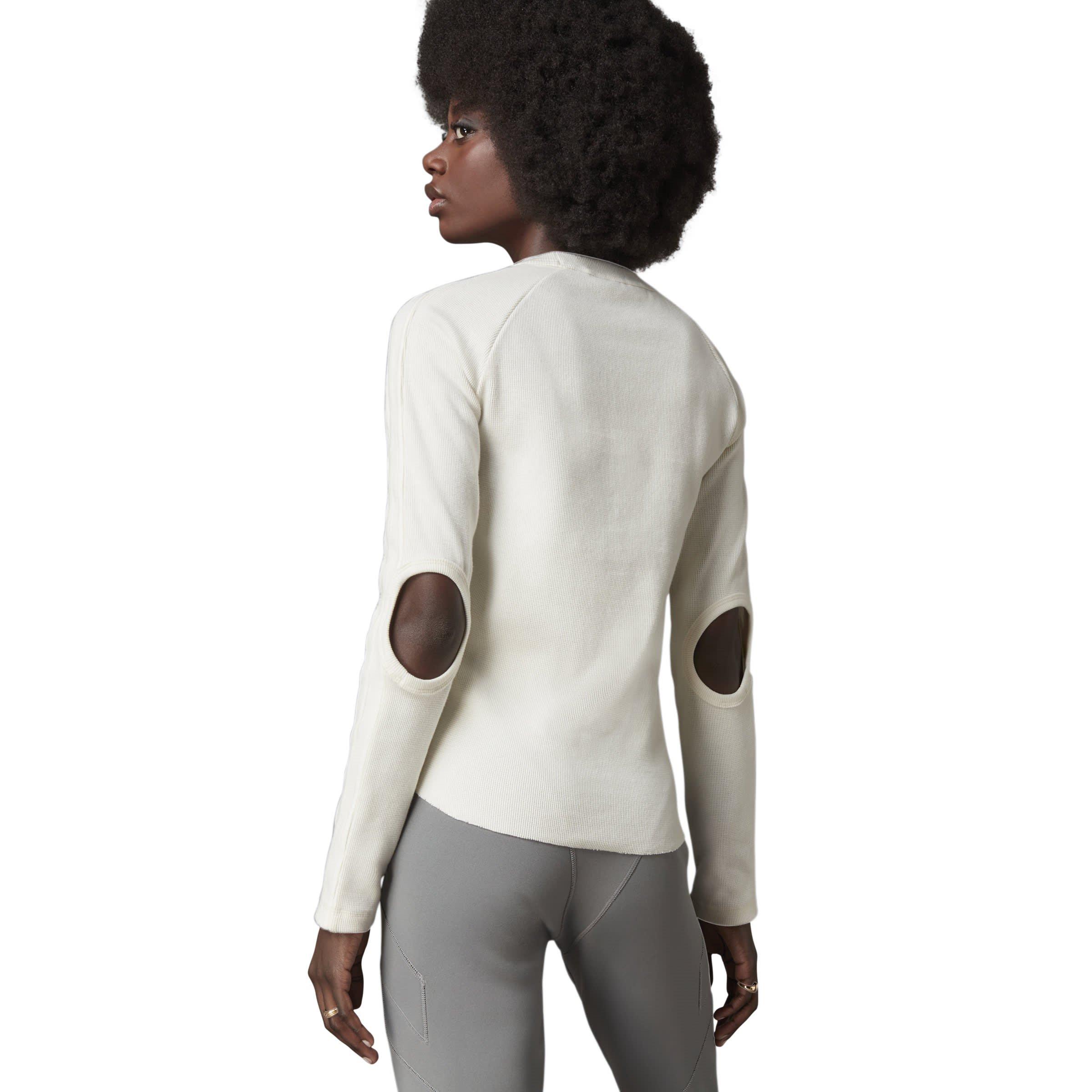 Chalk White - adidas Originals - Women's Waffle Long-Sleeve T-Shirt - 11