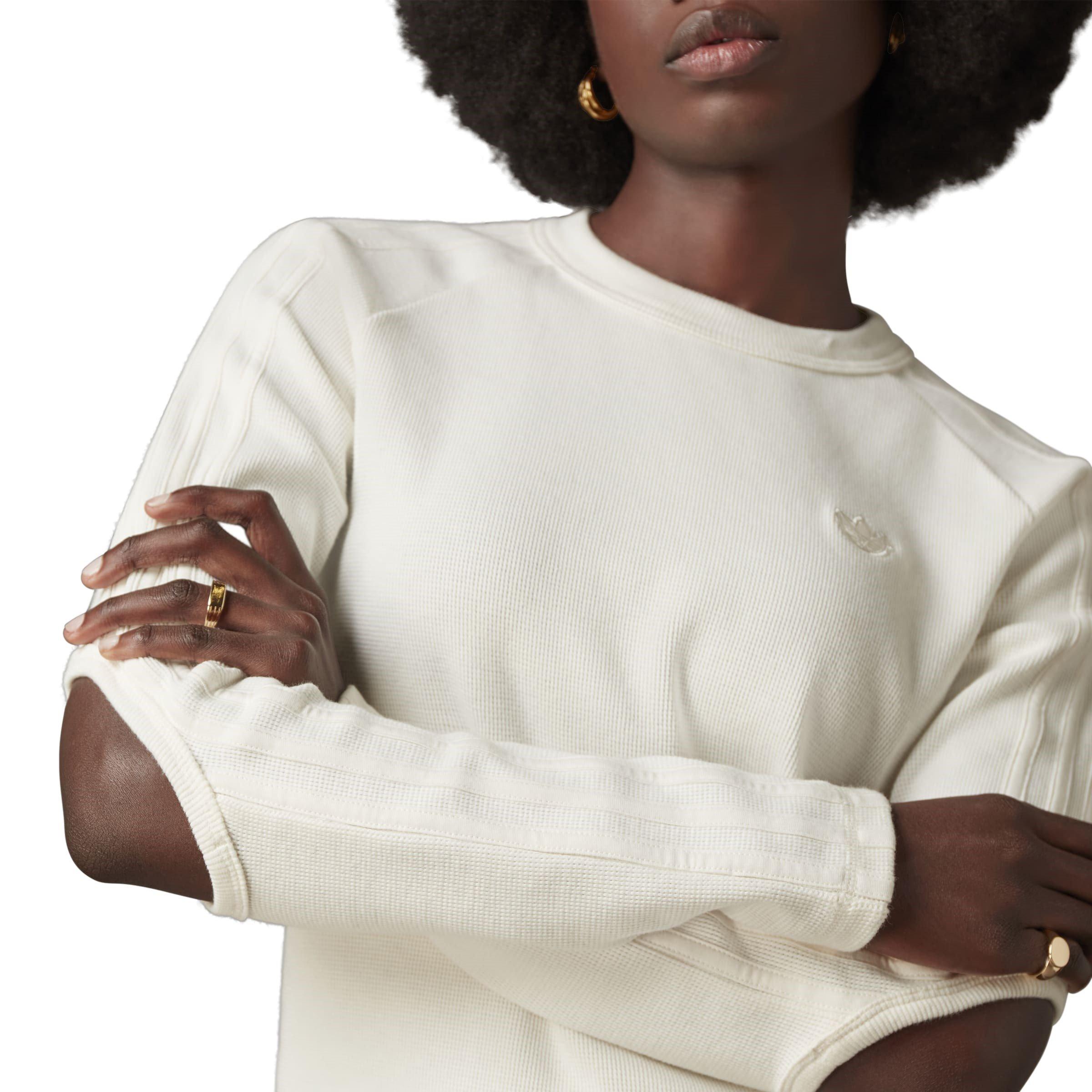 Chalk White - adidas Originals - Women's Waffle Long-Sleeve T-Shirt - 14