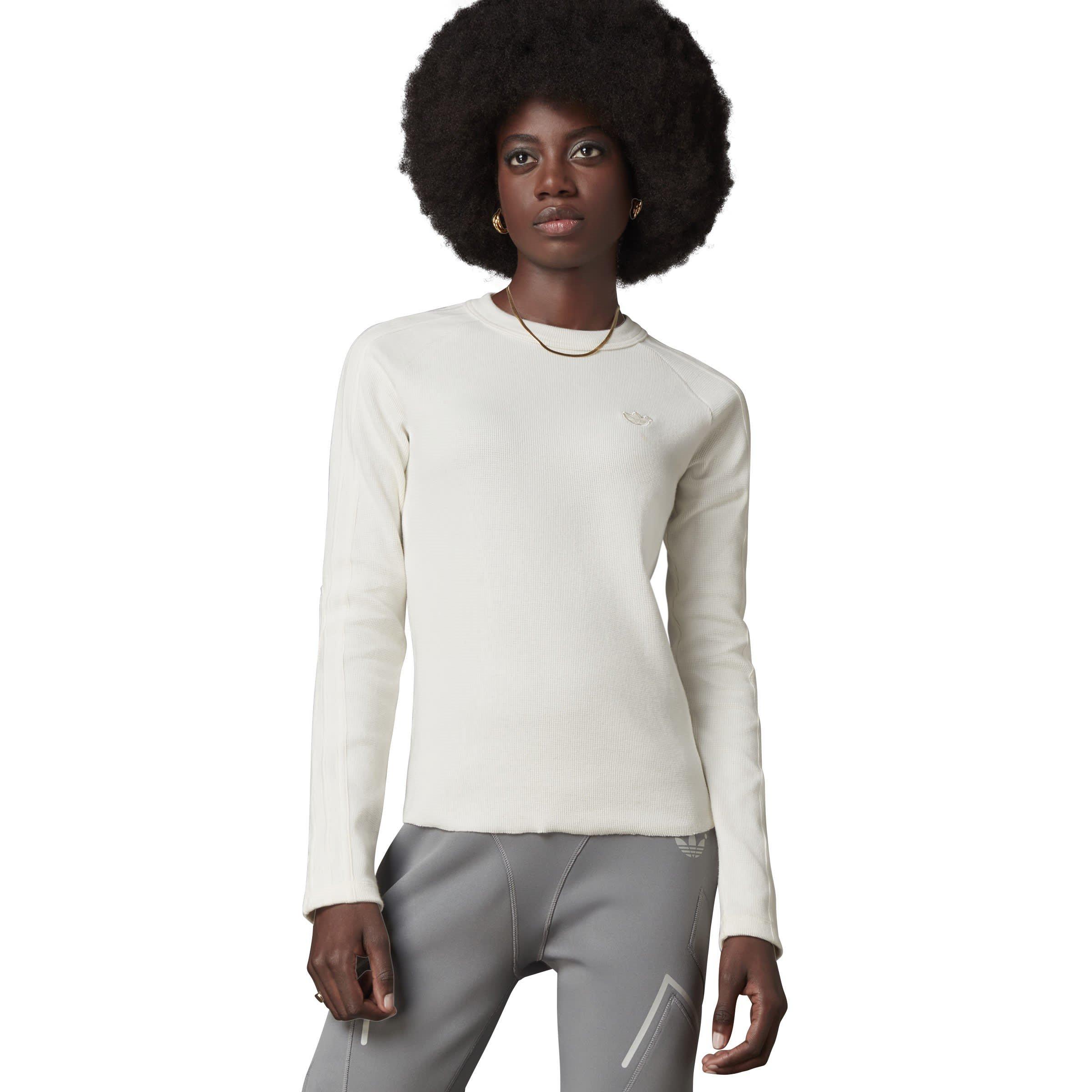 Chalk White - adidas Originals - Women's Waffle Long-Sleeve T-Shirt - 10
