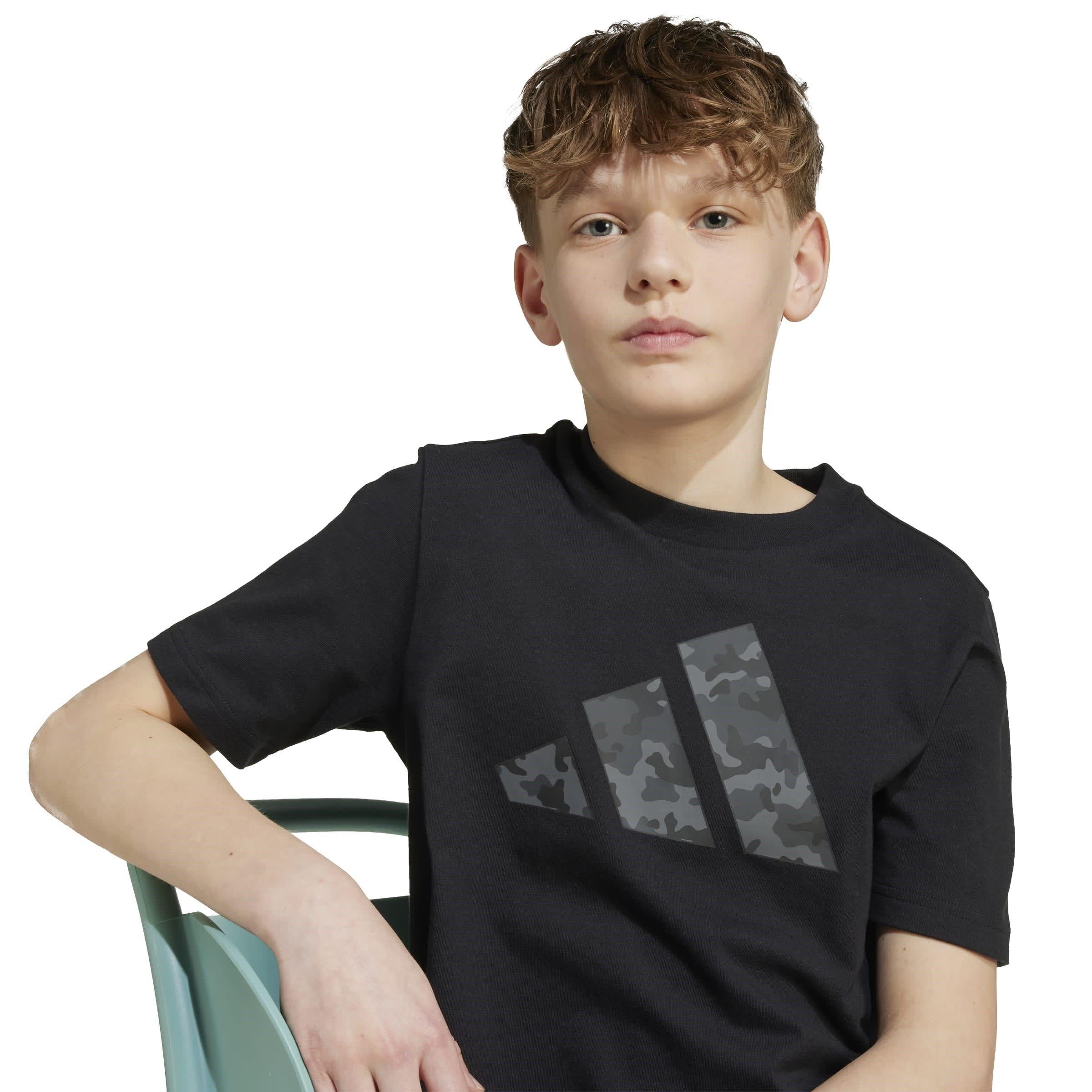 Preto - adidas - Camo Graphic T-Shirt Kids - 7