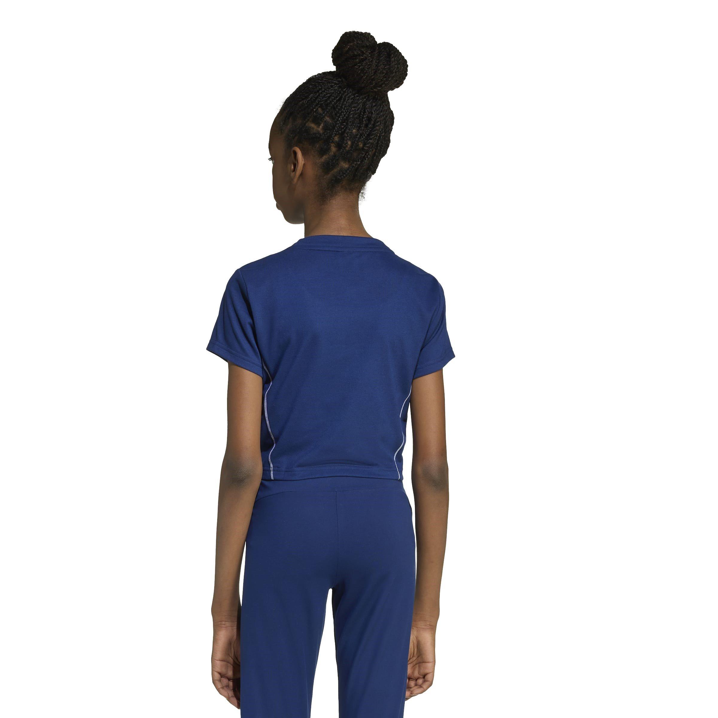 Blue/White - adidas - Train Essentials Collegiate Print T-Shirt Kids - 2