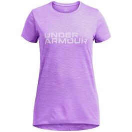 Under Armour Under Armour Ua G Tech Twist Wdmk Logo Ss Gym Top Girls