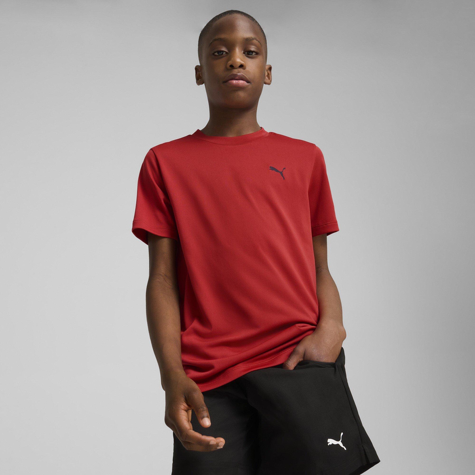 Red Fire - Puma - Kids' Short Sleeve Performance Gym Top - 3