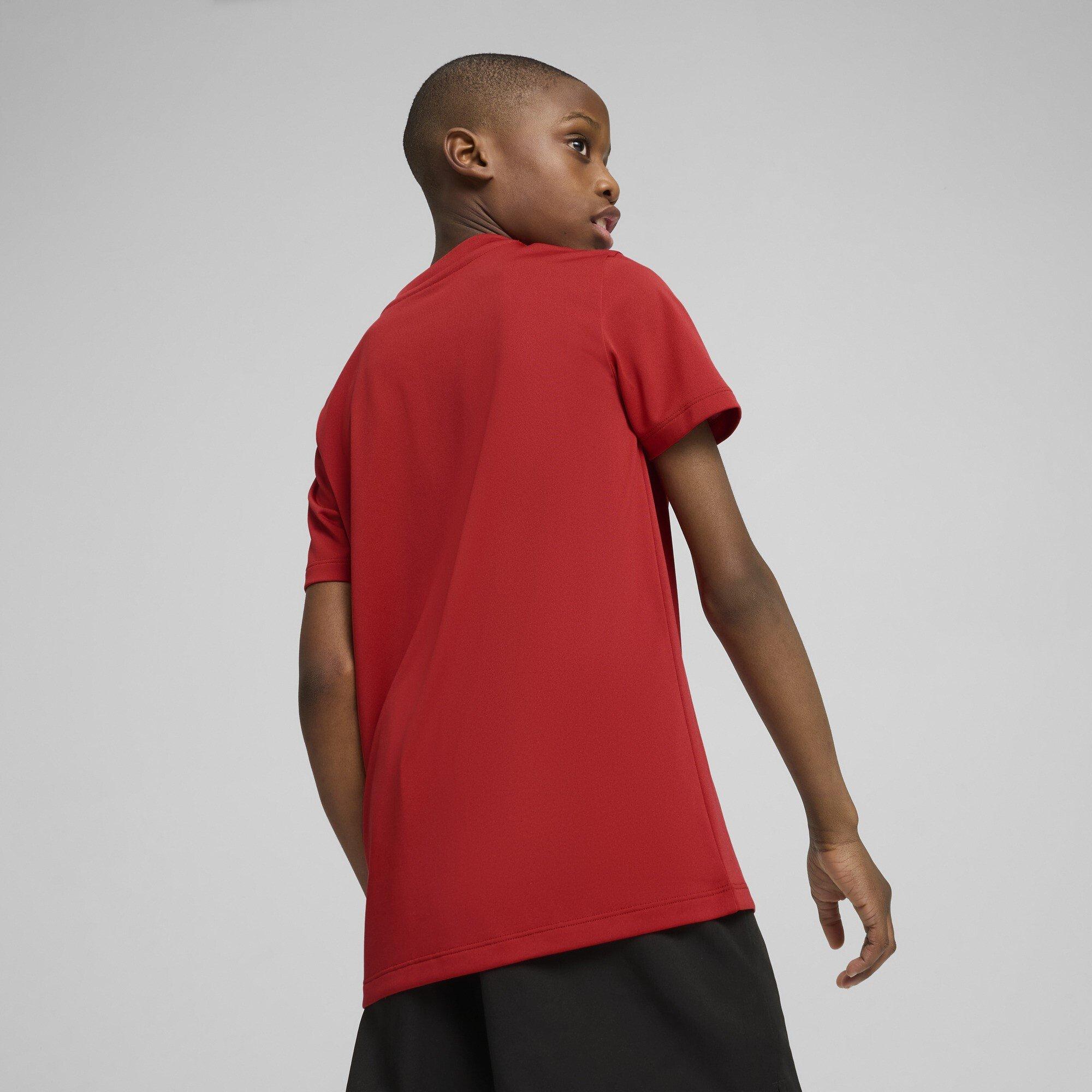 Red Fire - Puma - Kids' Short Sleeve Performance Gym Top - 4