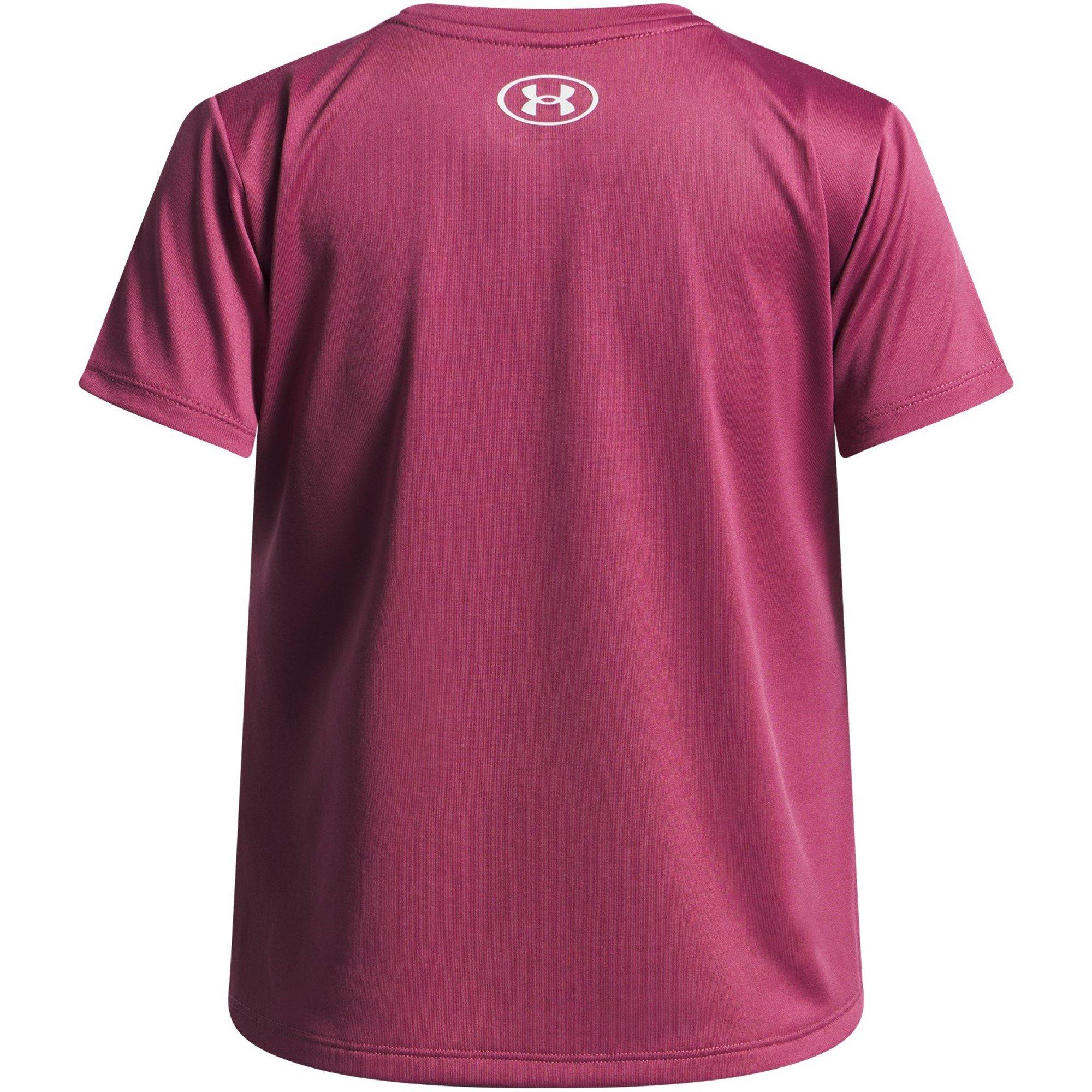 Fuchsia Dusk - Under Armour - Kids' Tech Short-Sleeve Performance Gym Top - 2