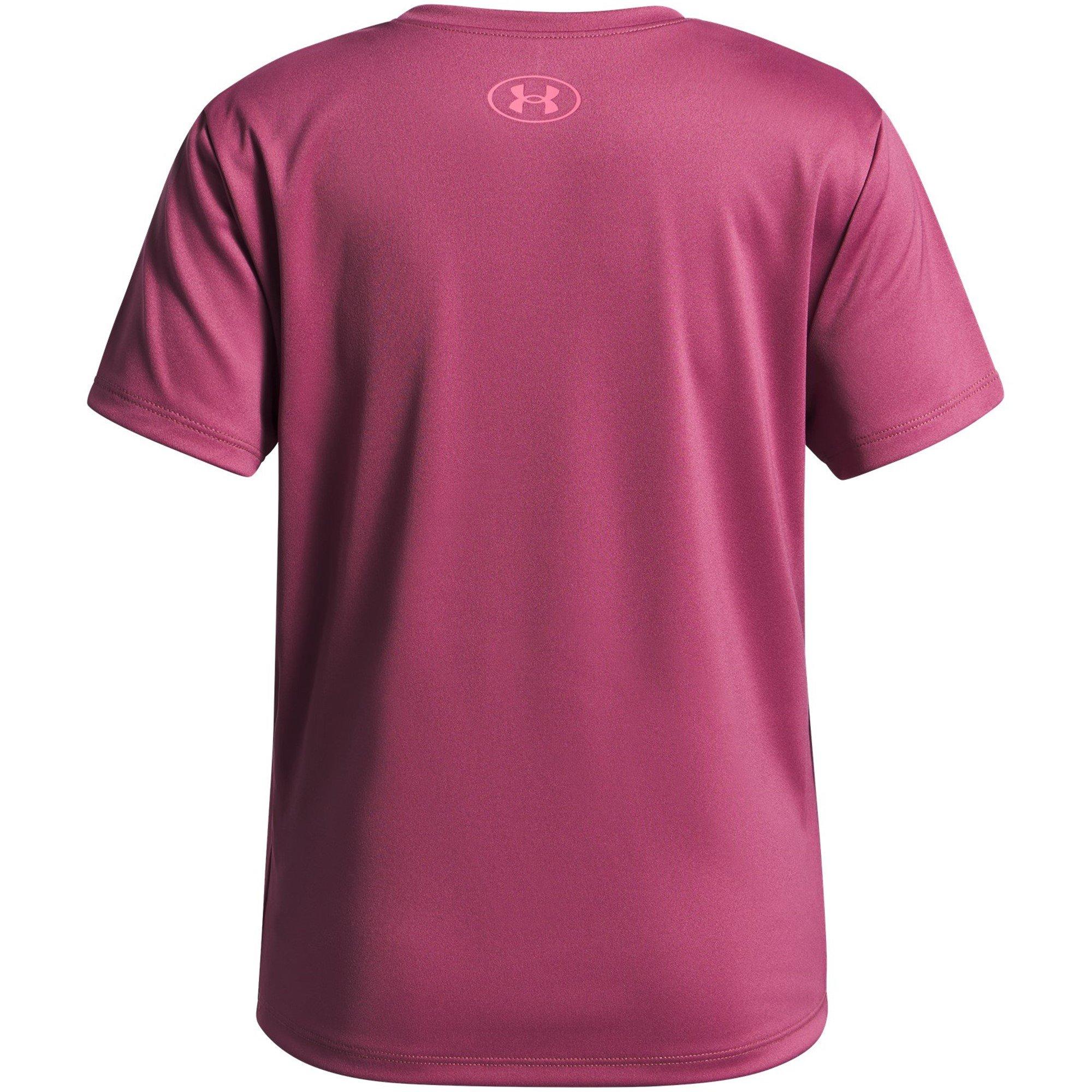 Fuchsia Dusk - Under Armour - Kids' Tech Varsity Short-Sleeve Performance Gym Top - 2