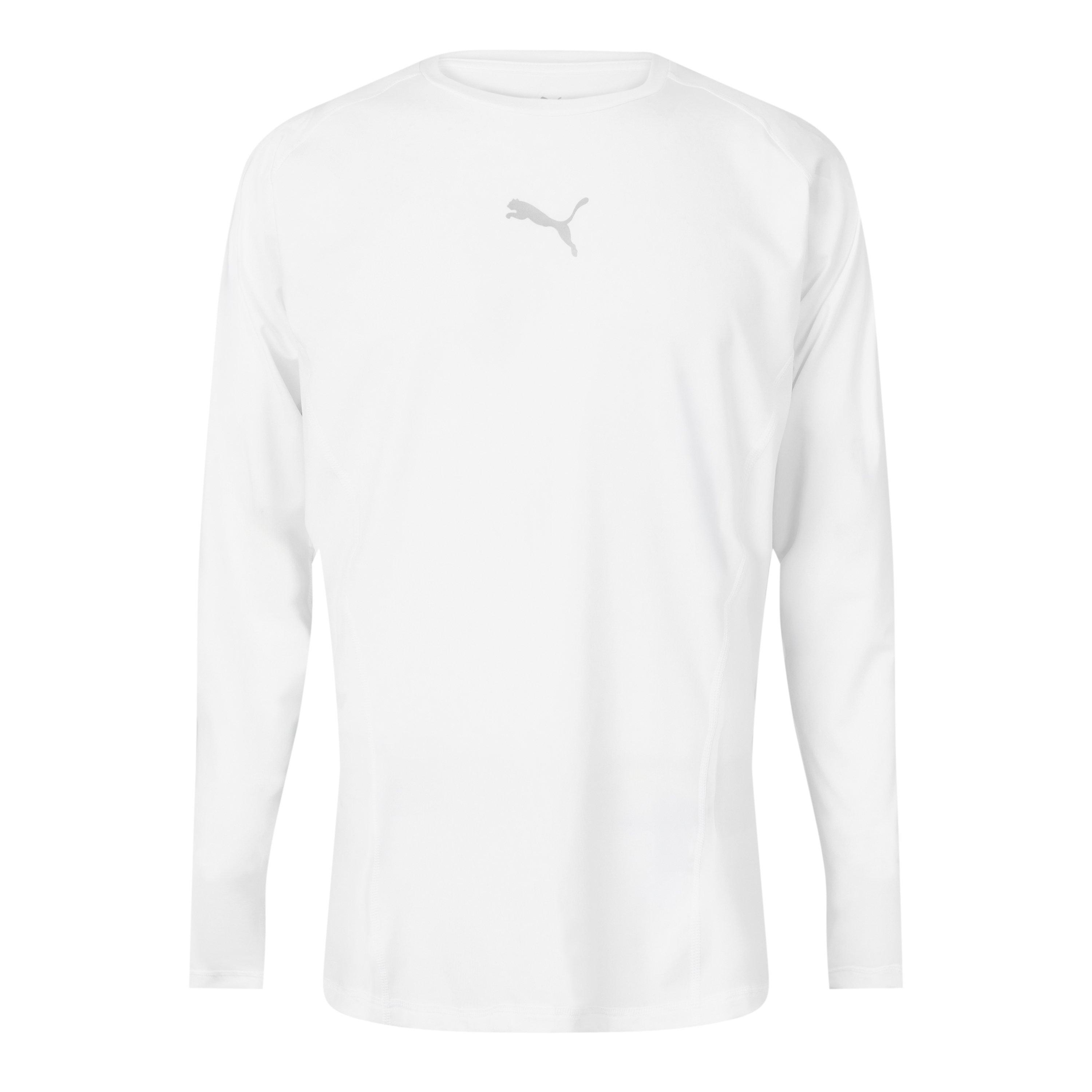 Puma Men's Liga Baselayer Tee Ls T-Shirt - White - XL
