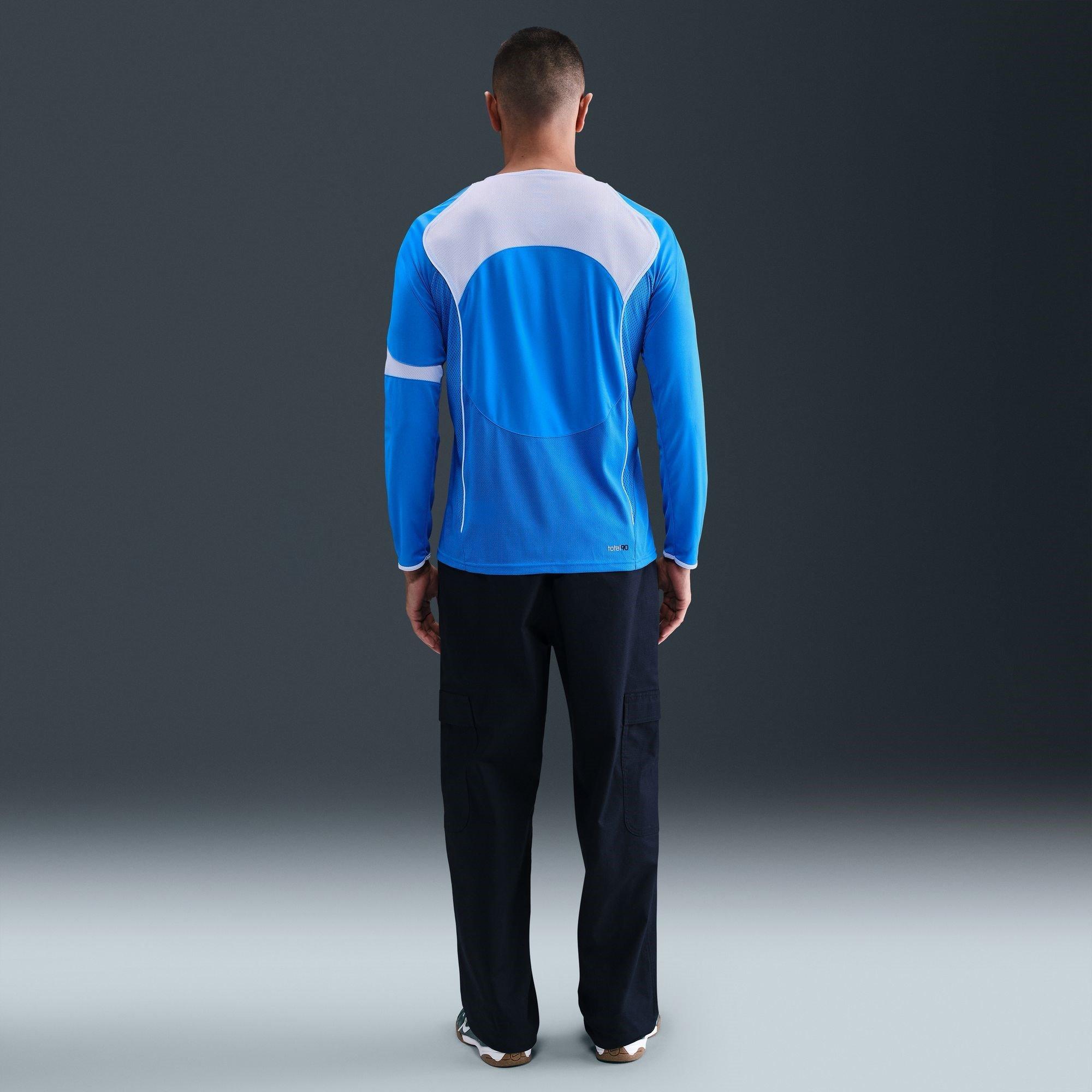 Plavo/Bijelo - Nike - Men's T90 Energy Long Sleeve Performance T-Shirt - 8
