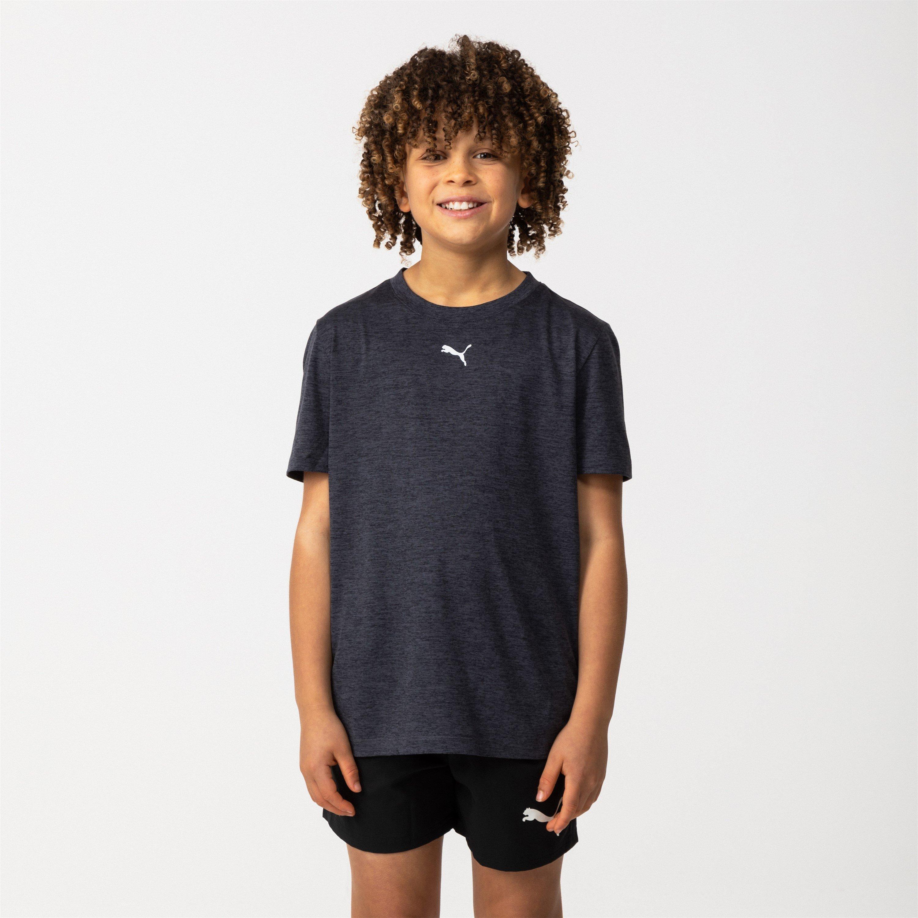 Puma Boys Train-All-Day Drycell T-Shirt Junior - Dk Grey - 11-12 (L)