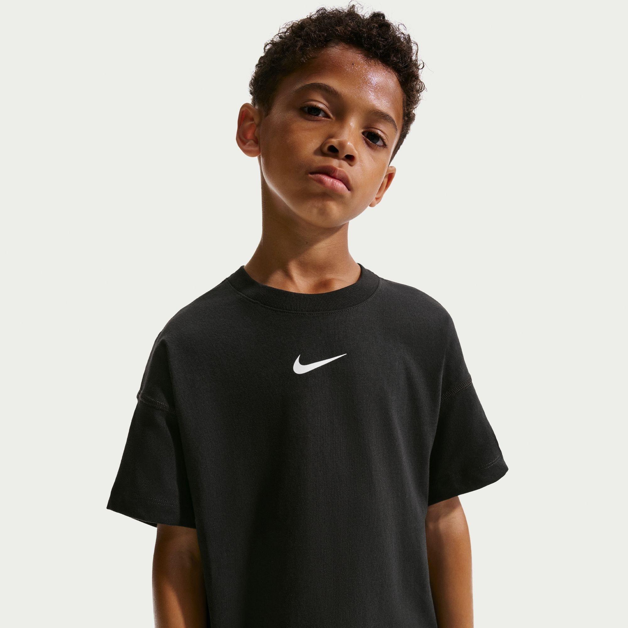Nike Boys Kids' Performance Short Sleeve T-Shirt - Black/White - 11-12 (L)