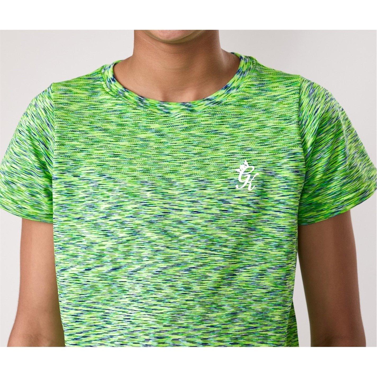 Limoen/Marineblauw - Gym King - Short-Sleeve Performance Gym Top - 4